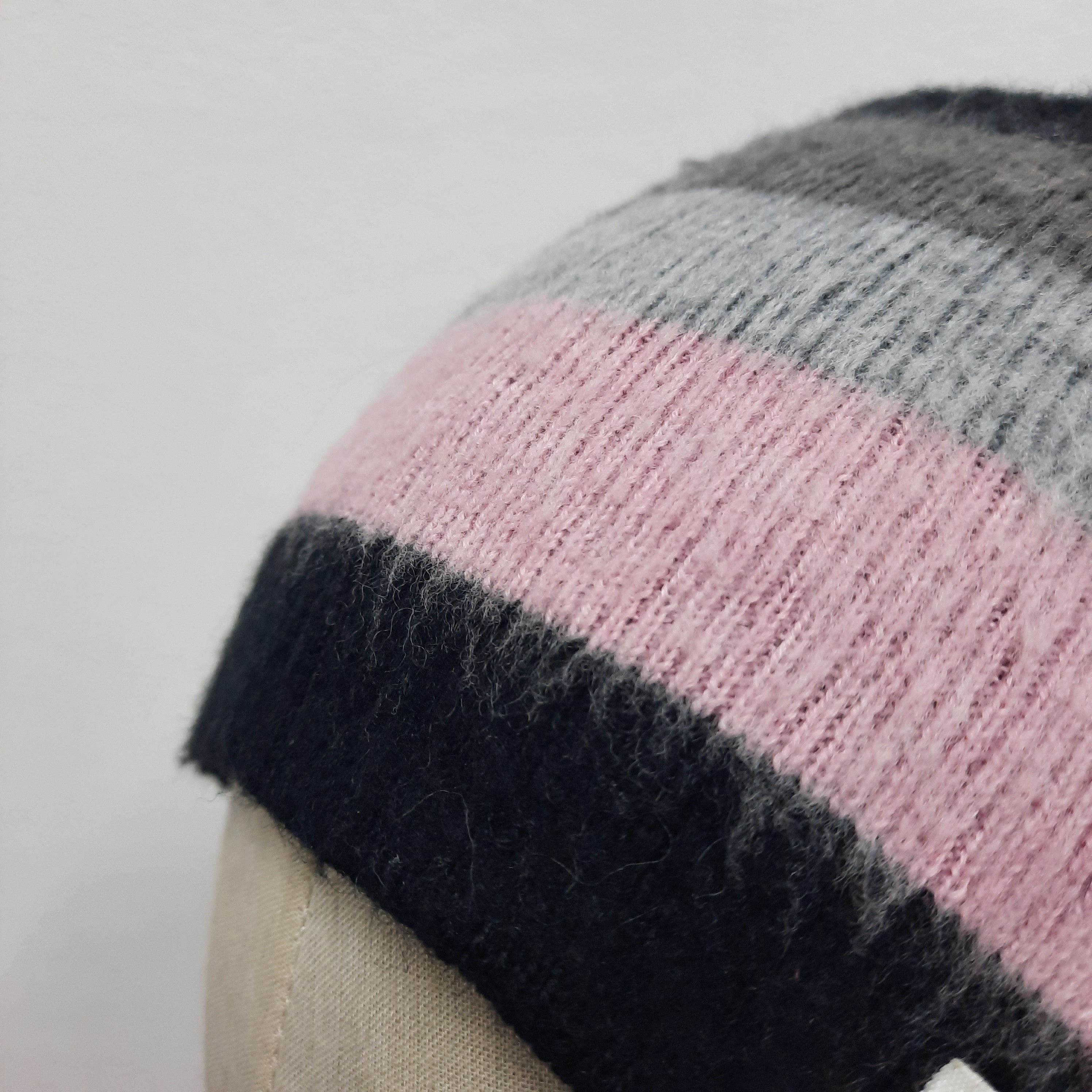 Montage 🧭 Japanese brand montage stripes fur beanie hat Size ONE SIZE - 5 Thumbnail