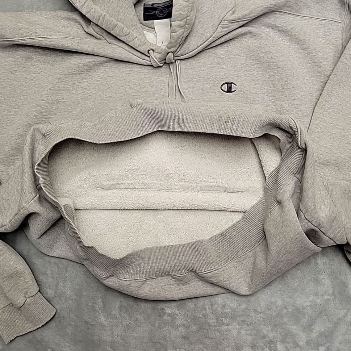 Champion Champion Hoodie Men XXXL Gray Eco Fleece Pullover Athletic Streetwear Workwear Size US XL / EU 56 / 4 - 5 Thumbnail