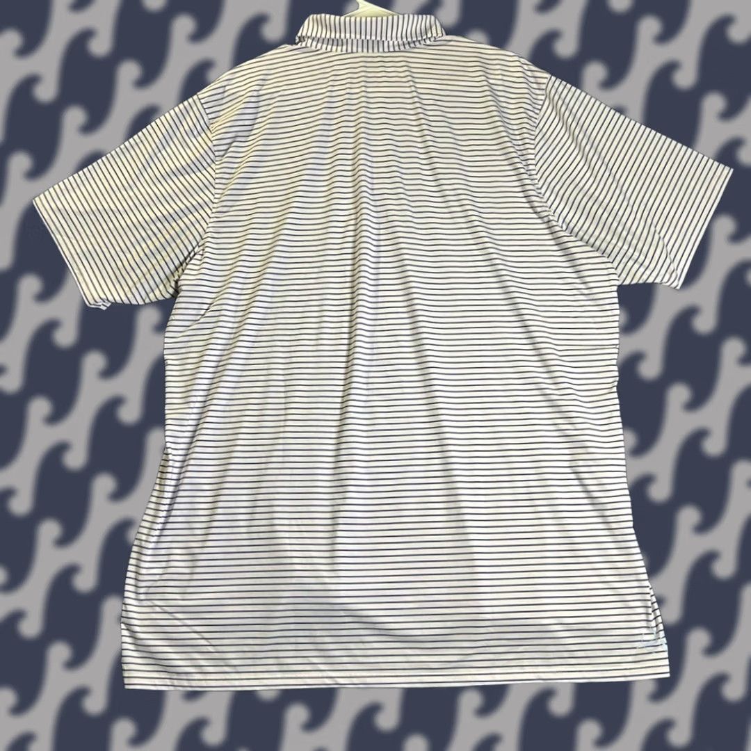 Vintage Draddy Sport Golf Polo Shirt Mens XL White Stripe Dry Fit Performance Shirt Size US XL / EU 56 / 4 - 1 Thumbnail