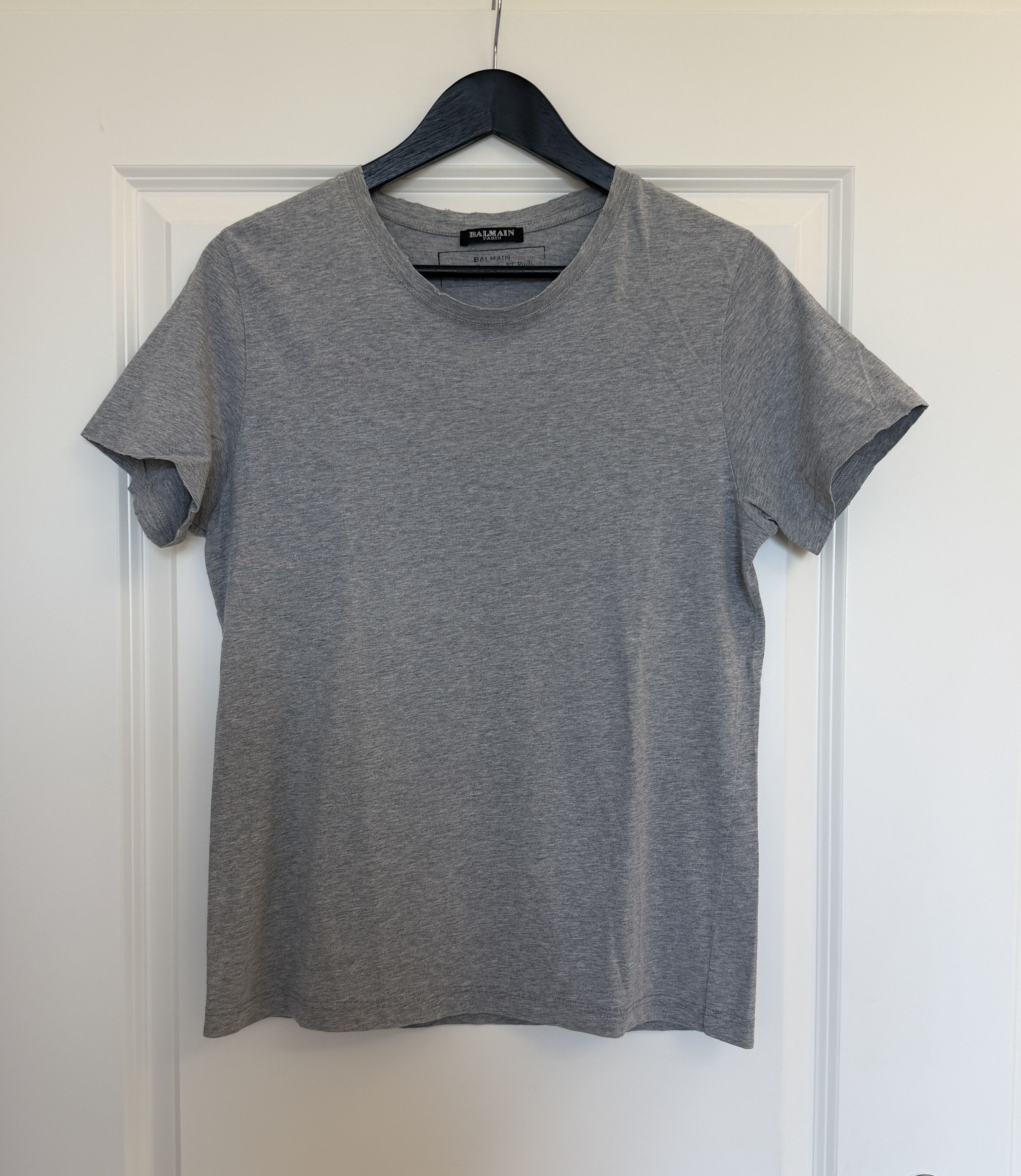 Balmain Balmain By Decarnin SS10 Shotgun Heavily Distressed T