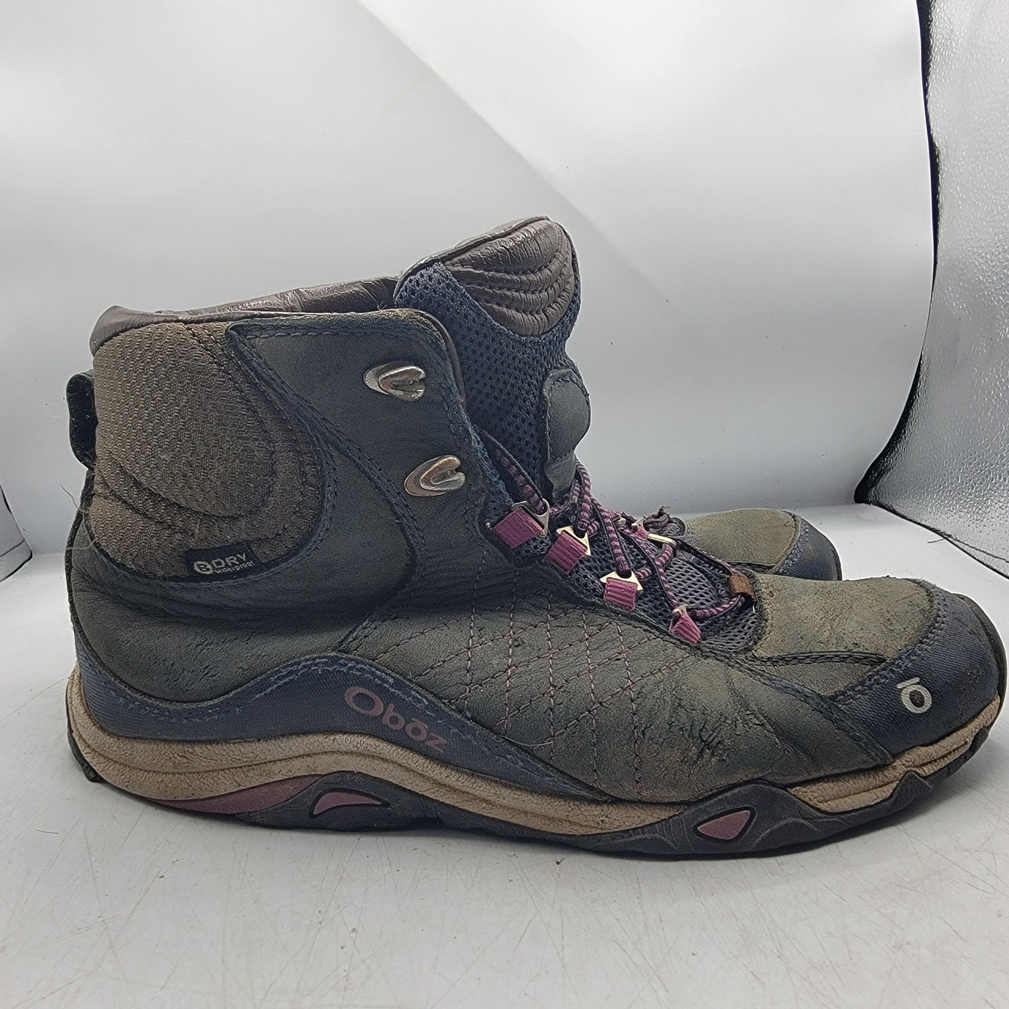 Oboz Oboz Sapphire Mid BDry Womens 9 Gray Hiking Boots Camping Ou Size US 9 / IT 39 - 13 Thumbnail