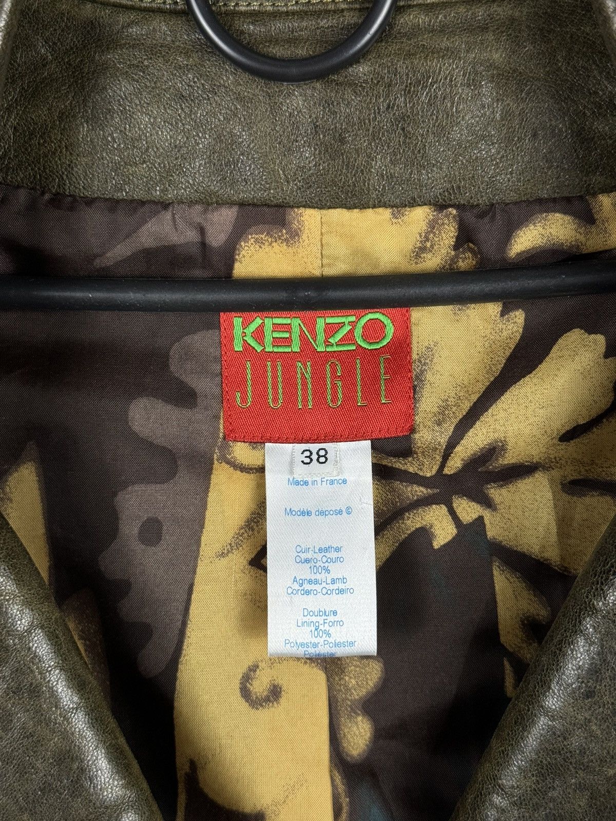 Kenzo Vintage leather jacket Kenzo Jungle original casual item Size M / US 6-8 / IT 42-44 - 4 Thumbnail