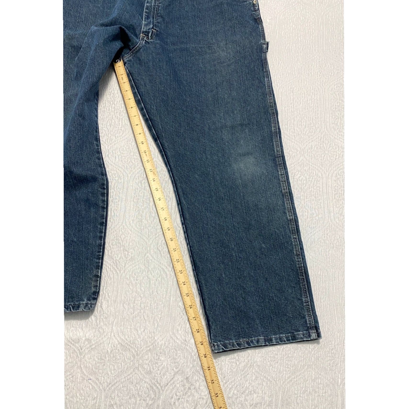 Wrangler Wrangler Carpenter Jeans Mens 42x30 Blue Denim Work Utility Pants Relaxed Jeans Size US 42 / EU 58 - 7 Thumbnail