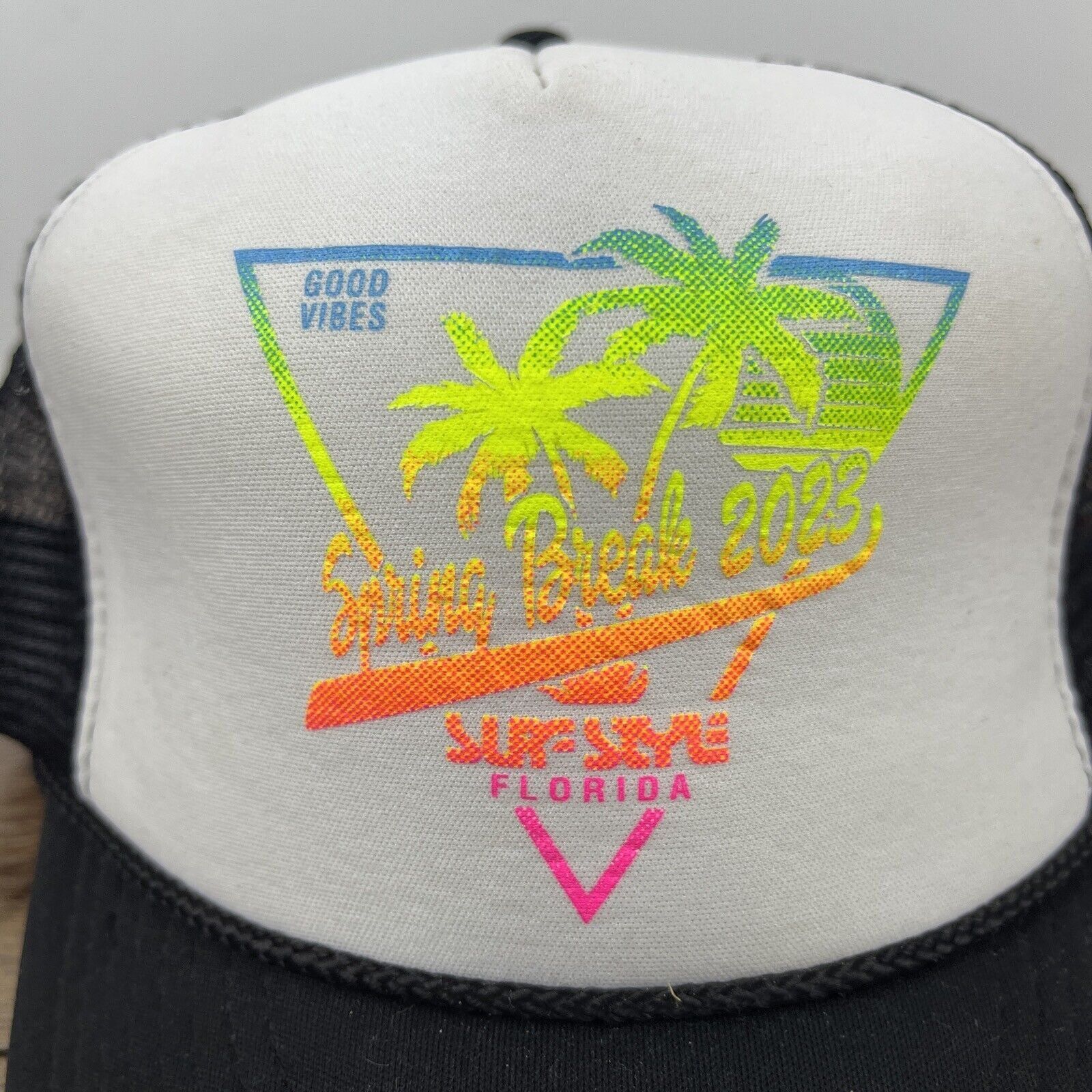 Other Spring Break 2023 Hat Surf Style Black Hat Adjustable Adult Size ONE SIZE - 7 Thumbnail