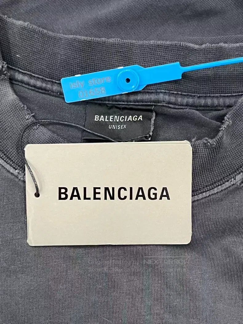 Balenciaga Balenciaga Tape Letter Logo Printed Plain Knit Short Sleev Size US S / EU 44-46 / 1 - 5 Thumbnail
