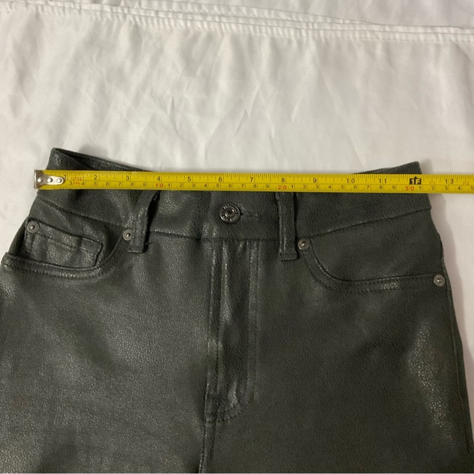 7 For All Mankind 7 For All Mankind Metallic Coated High Rise Skinny Jean 28 Size 28" / US 6 / IT 42 - 7 Thumbnail