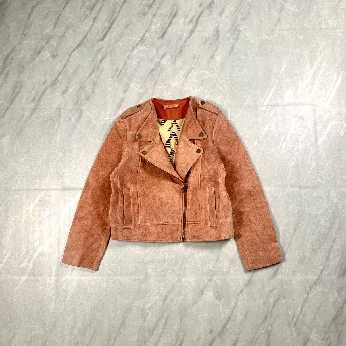 SLY Sly Leather Punk Rocker Biker Suede Jacket Size S / US 4 / IT 40 - 1 Thumbnail