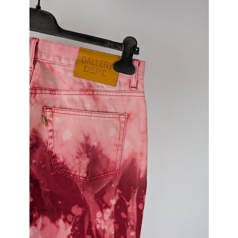 Gallery Dept. o1rshd1 Biscayne Tie-Dye Slim Fit Denim Jeans in Red Size US 32 / EU 48 - 14 Thumbnail