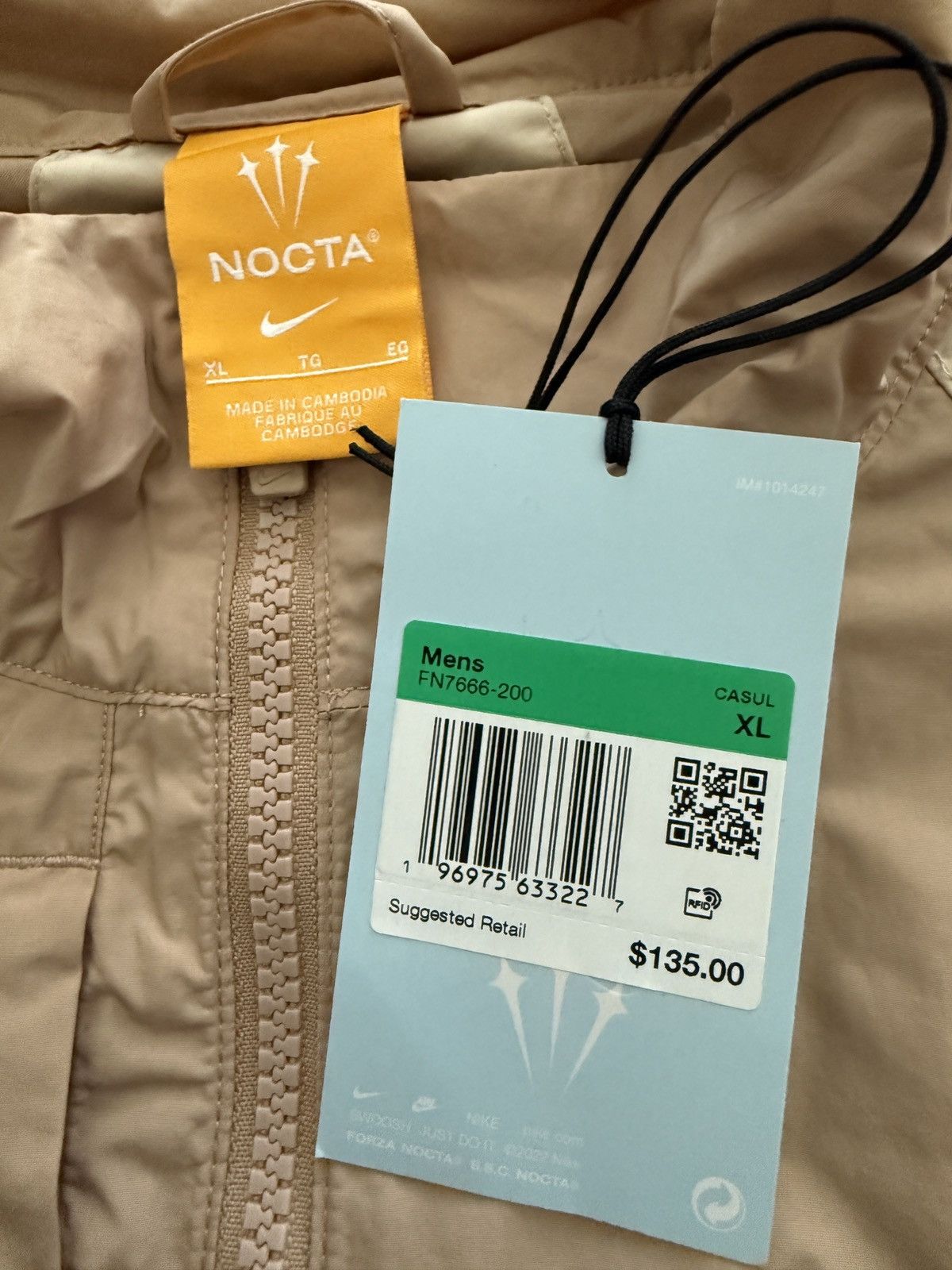 NOCTA × Nike NOCTA Nike NORTHSTAR NYLON TRACK JACKET - Hemp Size US XL / EU 56 / 4 - 3 Thumbnail