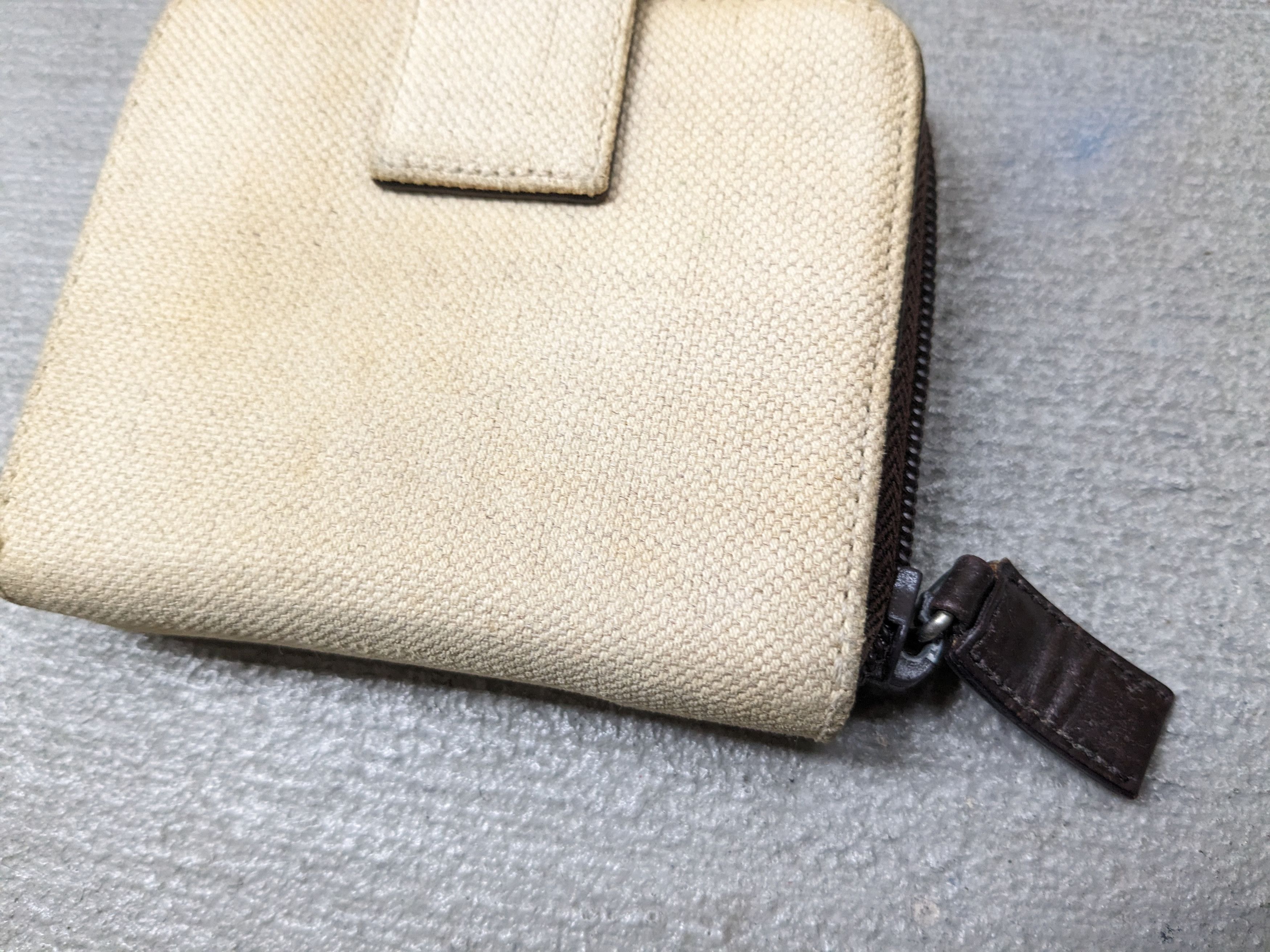 Prada Prada Wallet Hemp Beige Woven Brown Leather Bifold Italy Y2K Size ONE SIZE - 7 Thumbnail