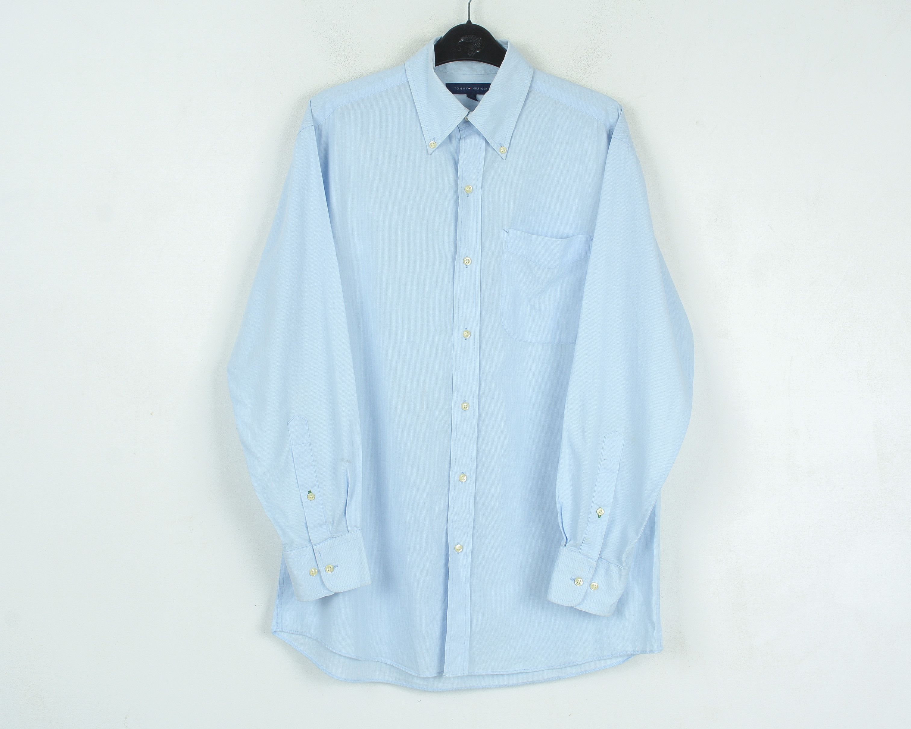 Tommy Hilfiger TOMMY HILFIGER Shirt Long Sleeve Button up Pinstriped Size US M / EU 48-50 / 2 - 1 Thumbnail