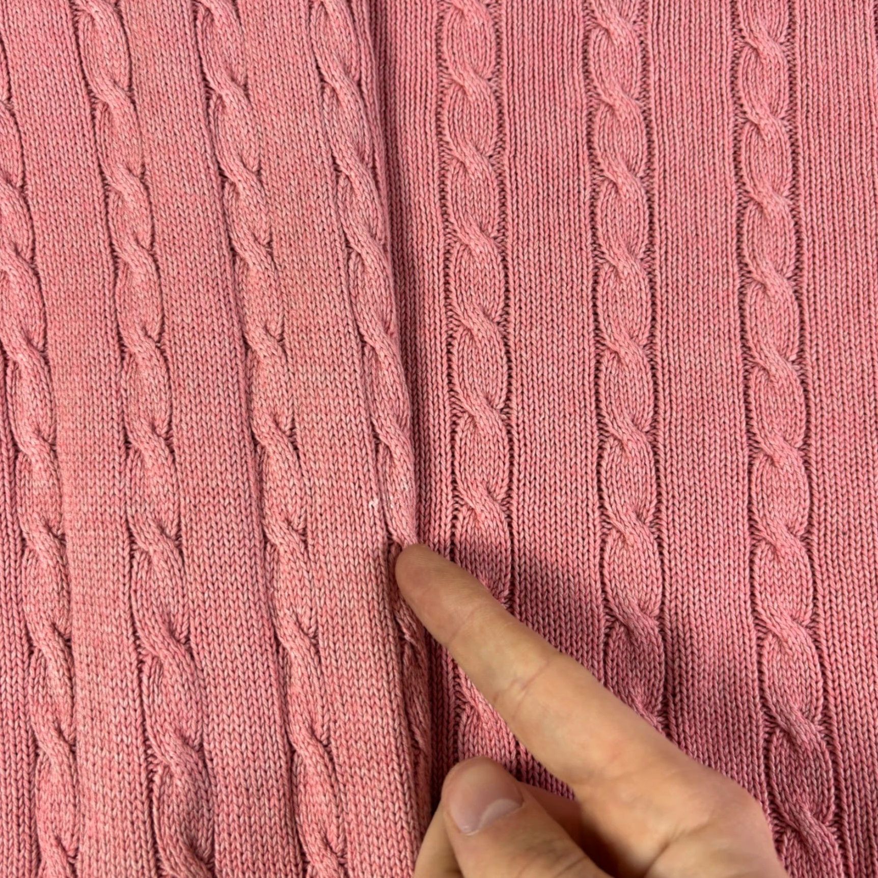 Pinko Alligator Alley Pink Cable-Knit Sweater XL Crew Neck Long Sleeve Womens Size XL / US 12-14 / IT 48-50 - 7 Thumbnail