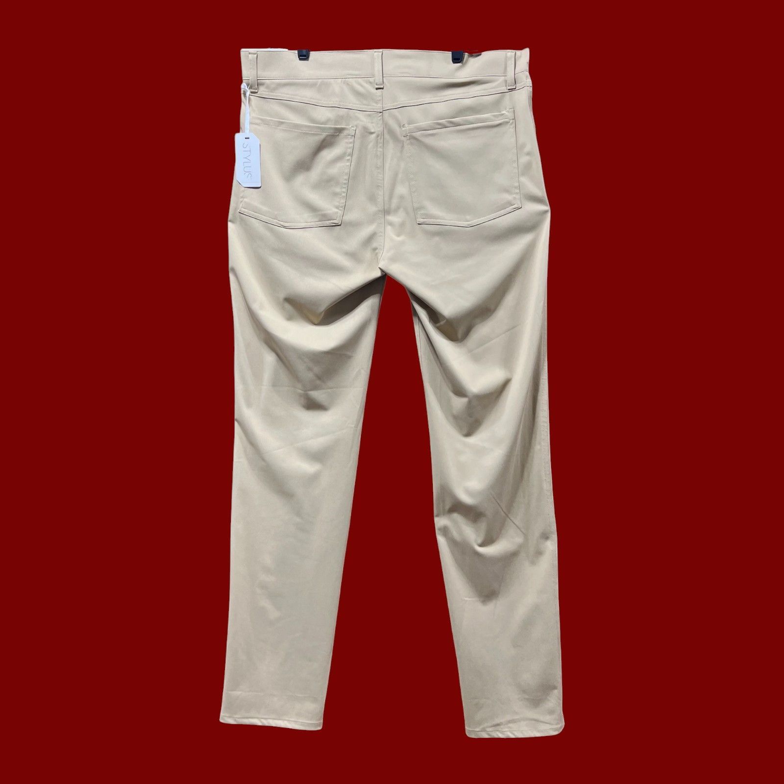 Other Stylus - Men's Slim Fit Flat Front Chino Pants - 5 Pockets - Size US 36 / EU 52 - 4 Thumbnail