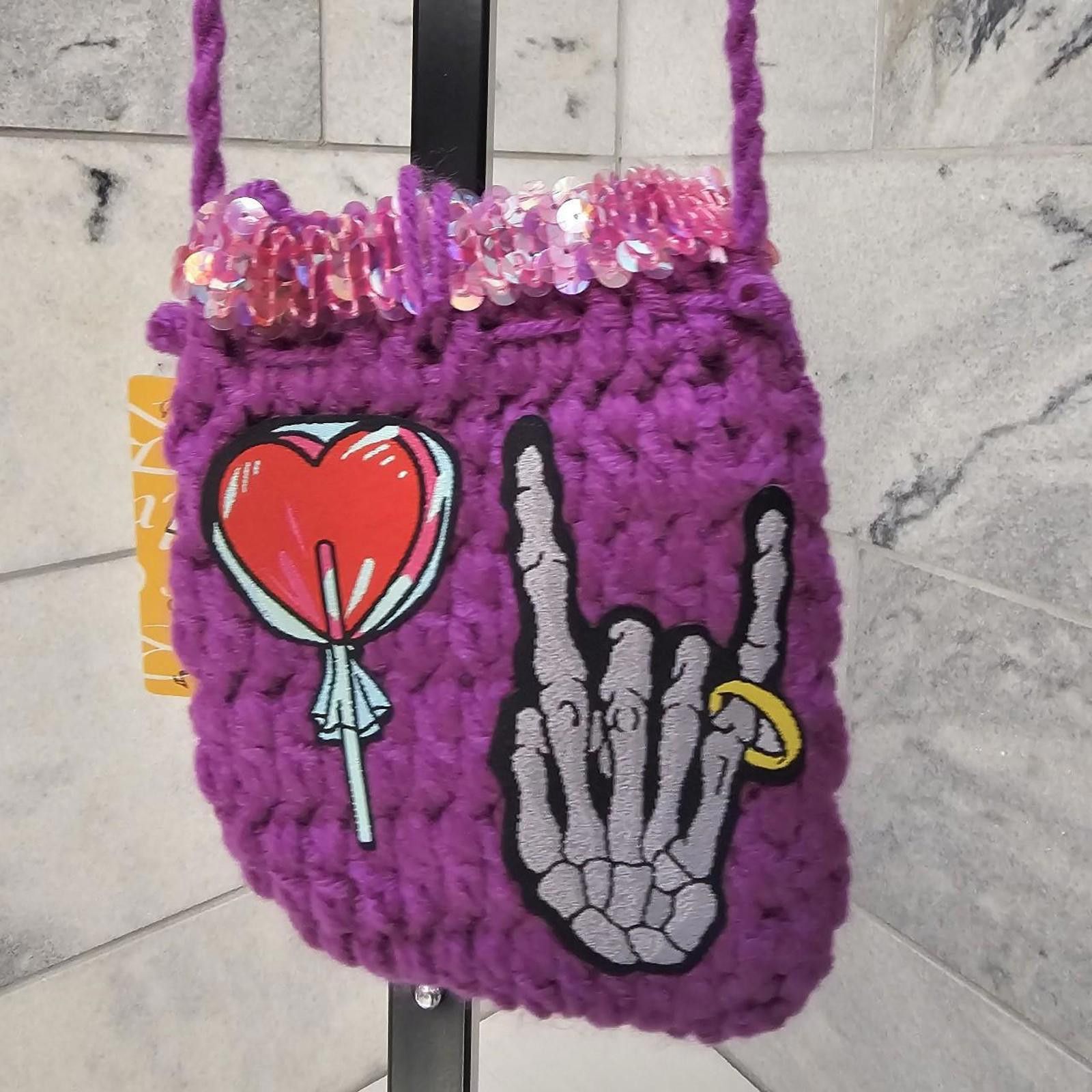 Other Women's Handmade Crochet Small Purse with Patches Size ONE SIZE - 1 Thumbnail