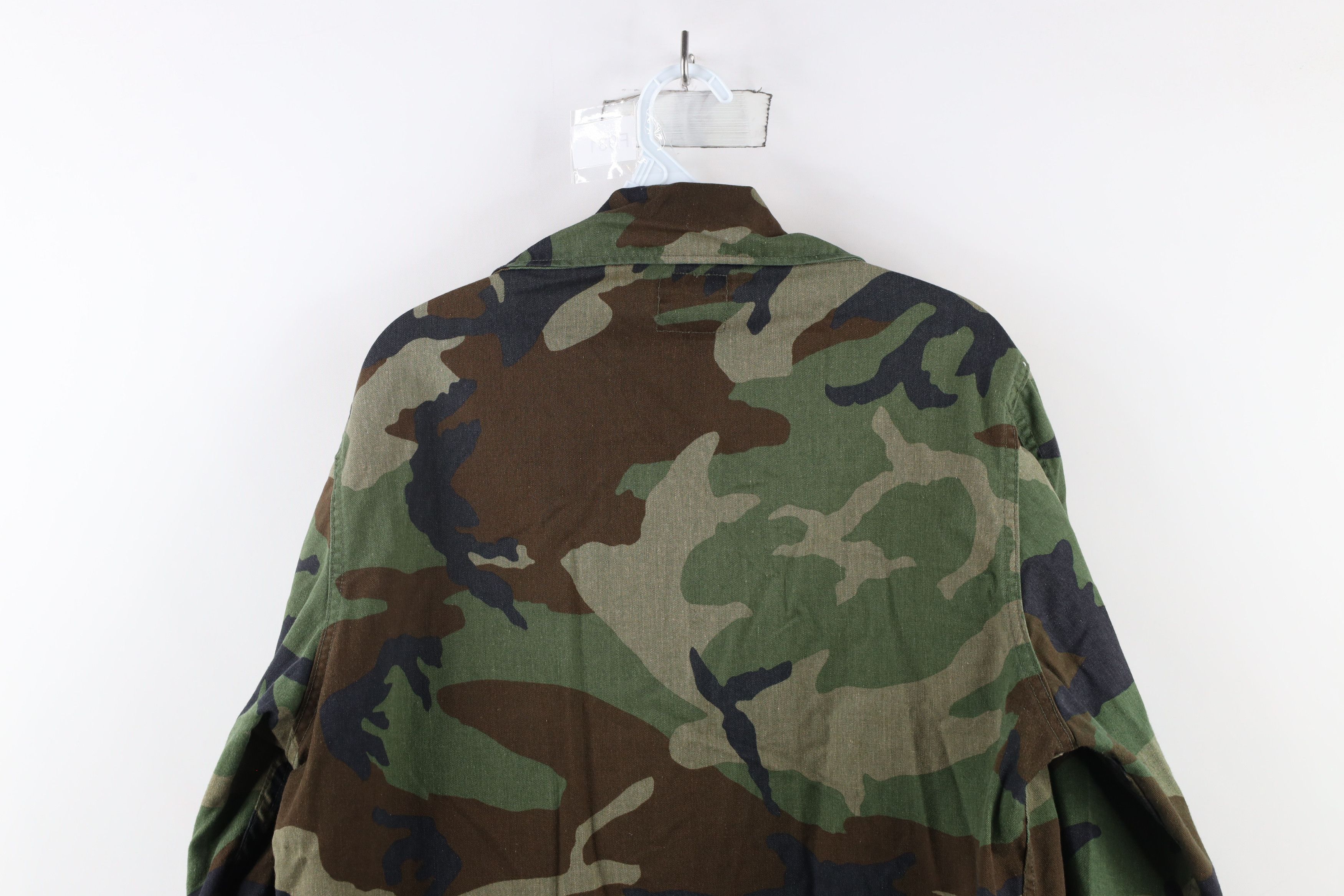 Vintage Vintage 80s Faded Woodland Camouflage Combat Coat Jacket USA Size US M / EU 48-50 / 2 - 13 Thumbnail