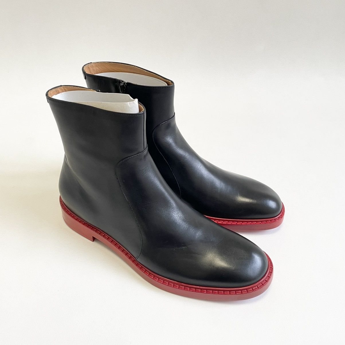 Maison Margiela A/W 16 ‘Painted Red Sole’ Black Boots Size US 13 / EU 46 - 3 Thumbnail