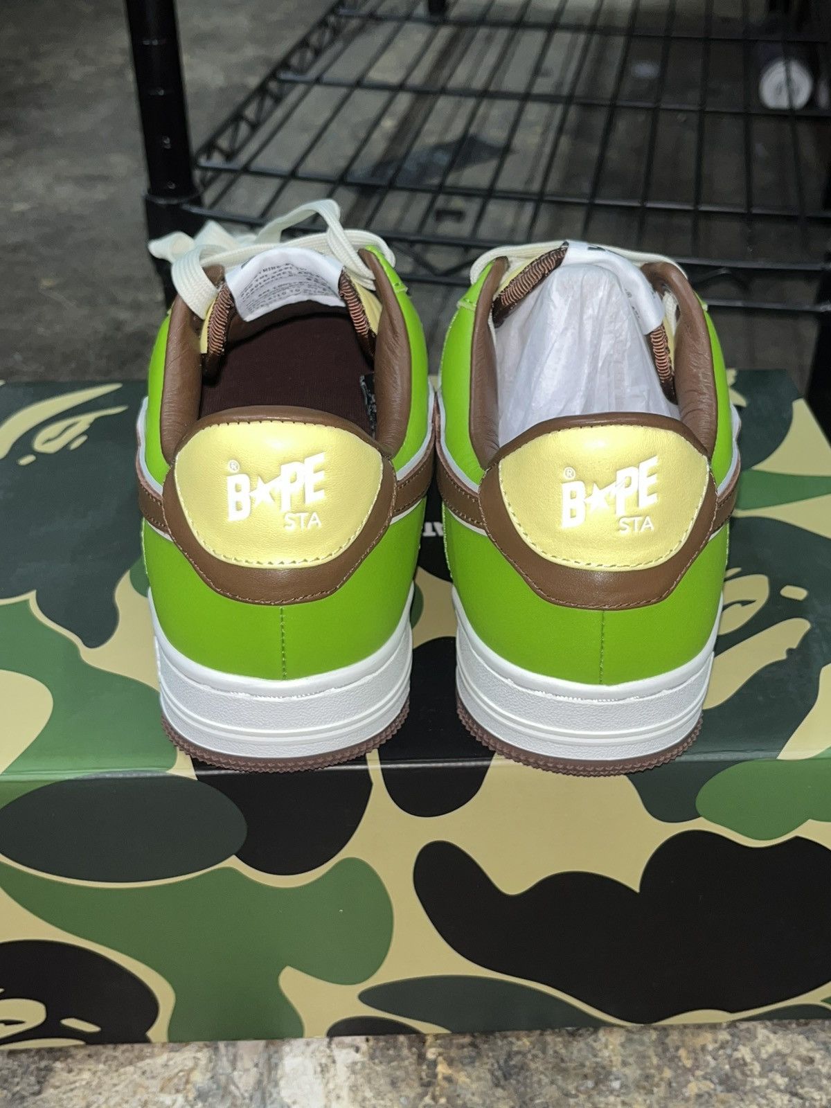 Bape Bape x SSense Bape Sta Green Yellow Sz. 7 Bapesta Size US 7 / EU 40 - 9 Thumbnail