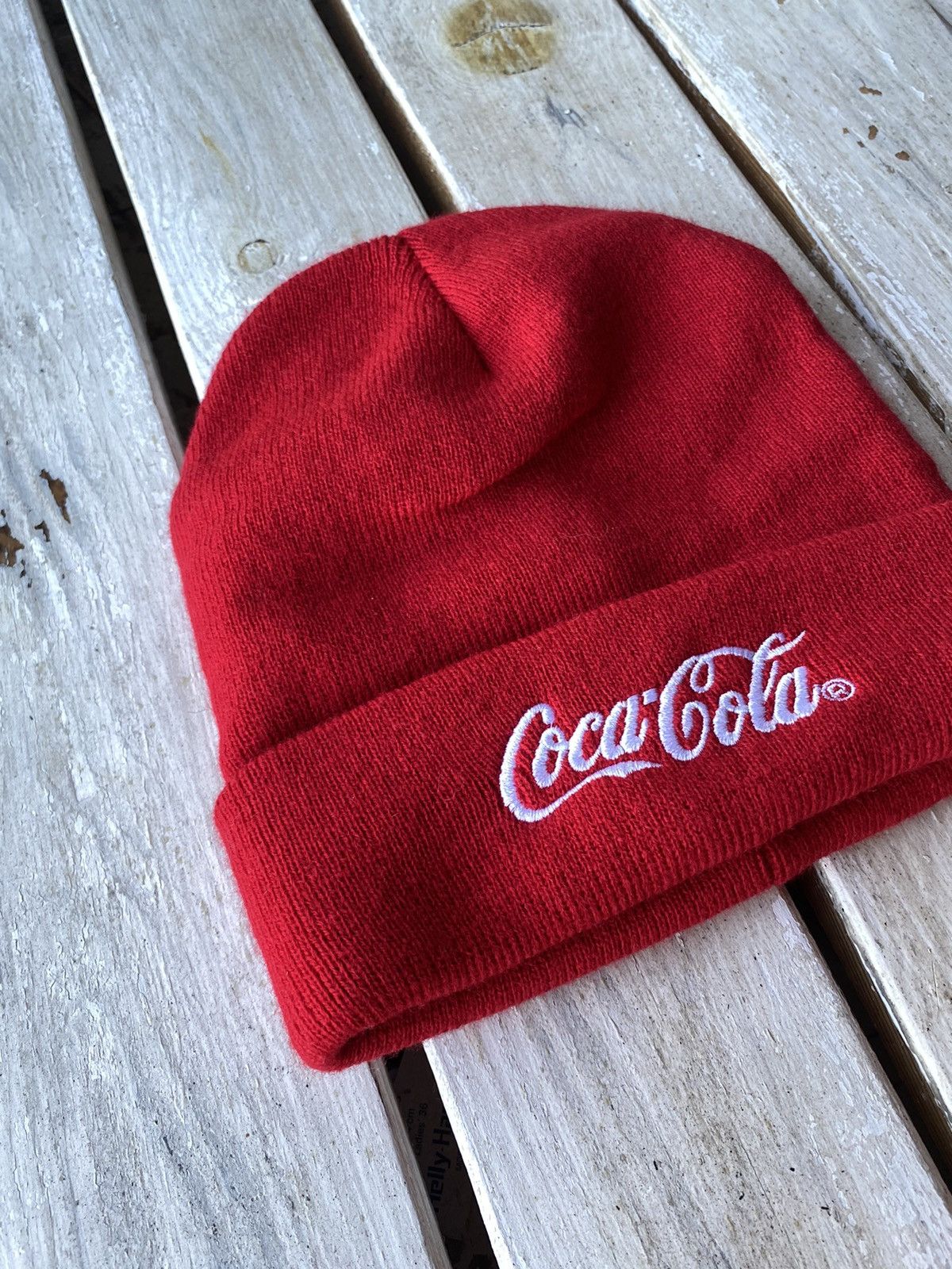 Coca Cola × Vintage COCA COLA CLASSIC LOGO VINTAGE BEANIE HAT Size ONE SIZE - 2 Thumbnail