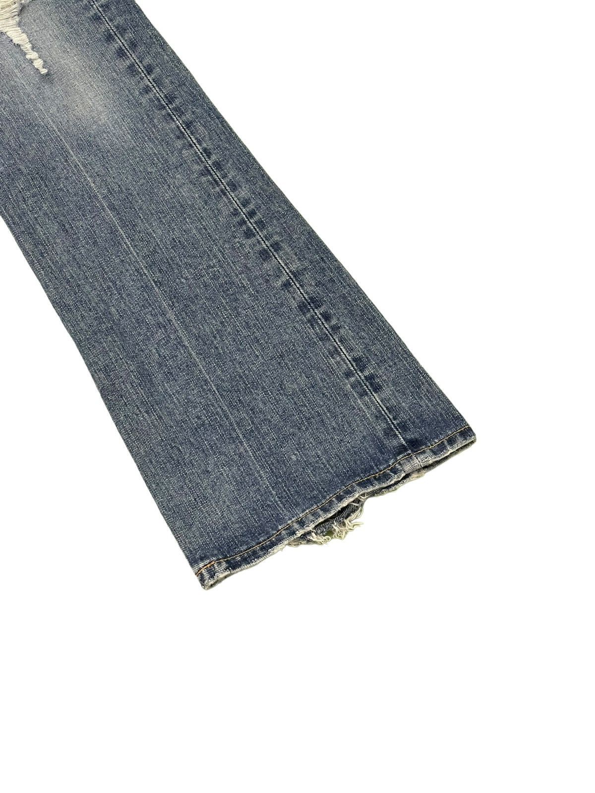 Lee Flare Jeans Lee Japan Distress Low Rise Boot Cut 8🟦6 Size US 31 - 4 Thumbnail
