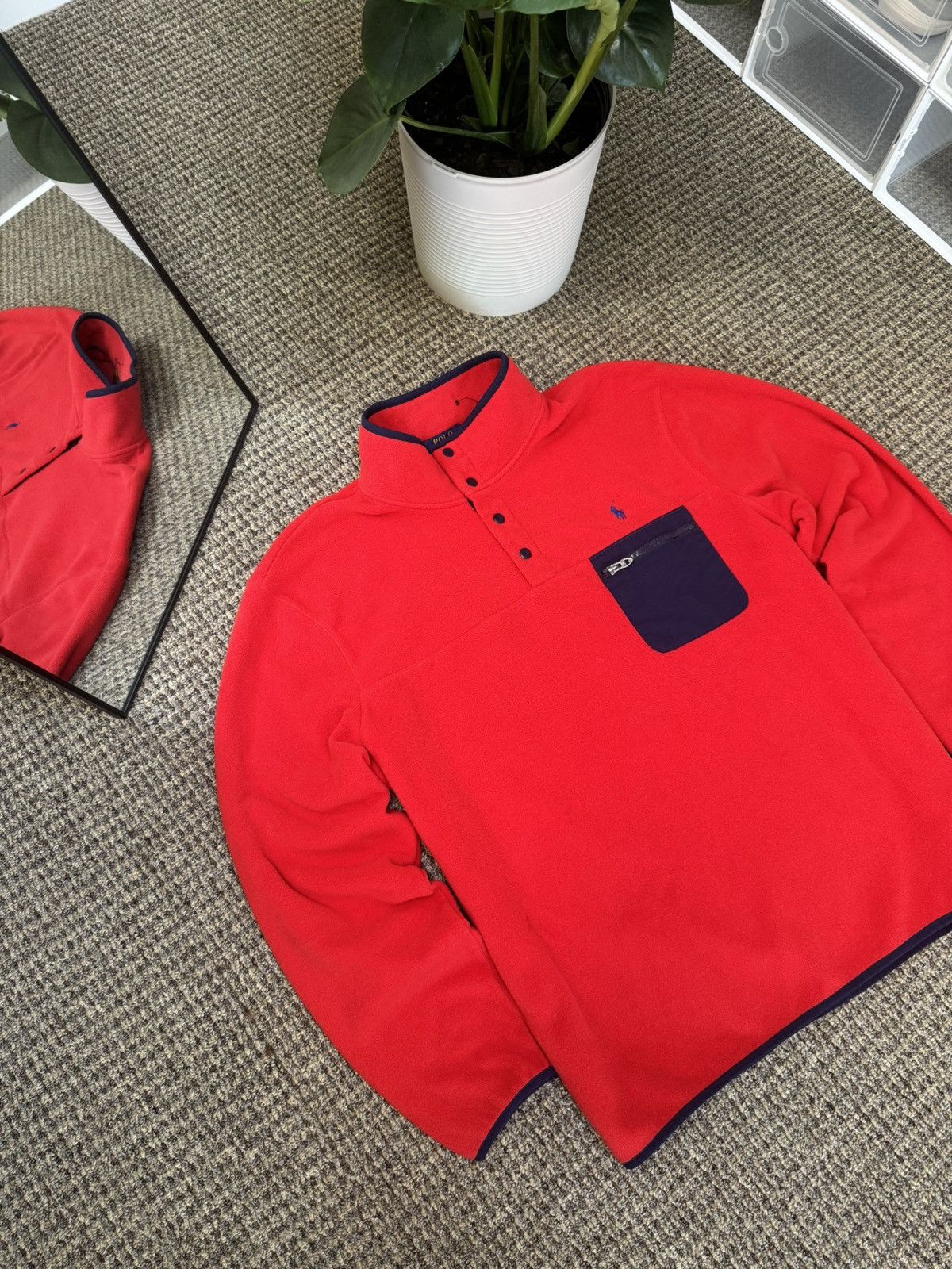 Polo Ralph Lauren Men’s Casual 1/3 Zip Sweater Fleece Polo Ralph Lauren Size US XL / EU 56 / 4 - 1 Thumbnail