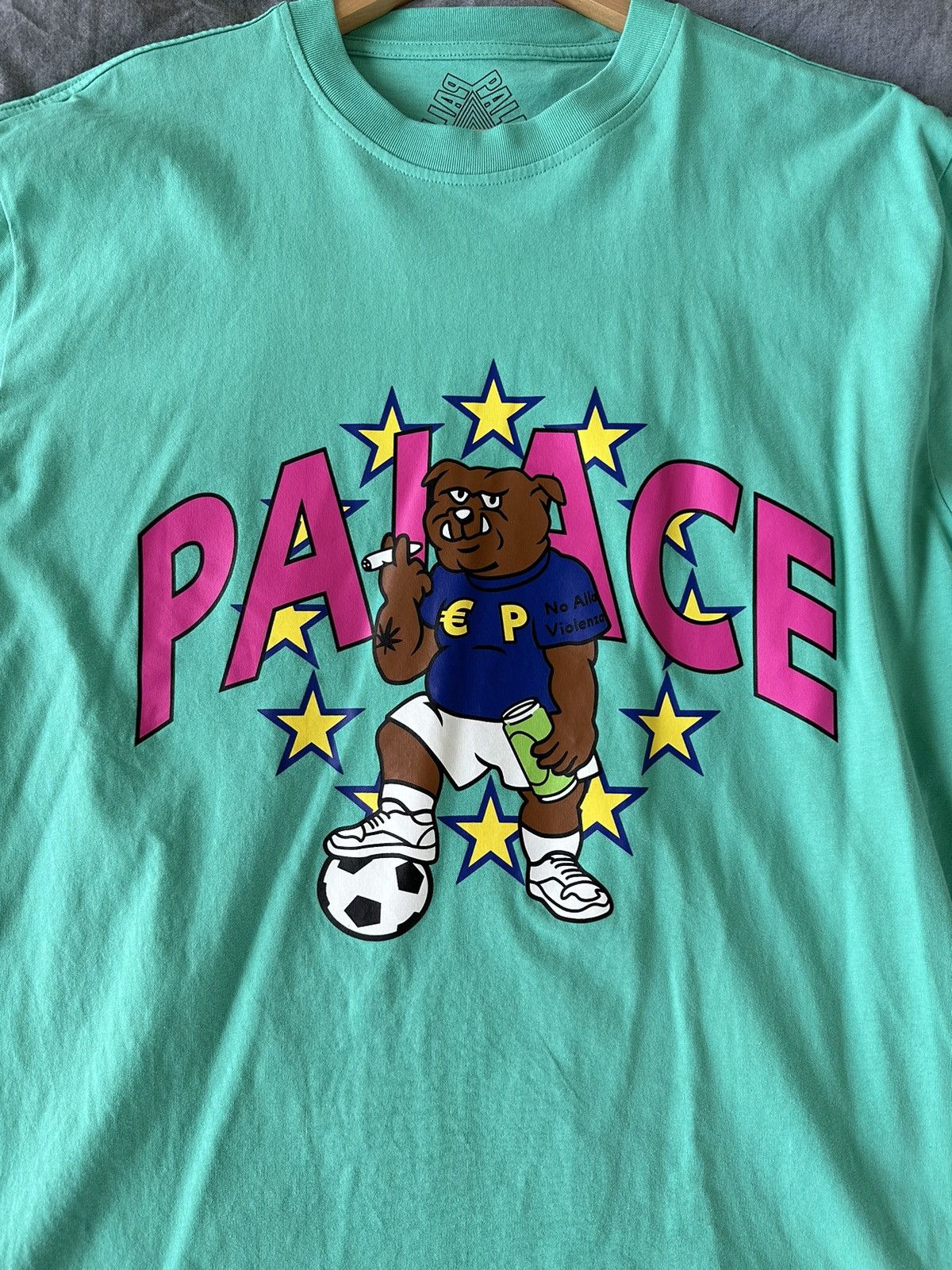 Palace Palace Euro Tee Shirt Aqua Soccer Jersey Zoot Bulldog FW21 Size US L / EU 52-54 / 3 - 2 Thumbnail