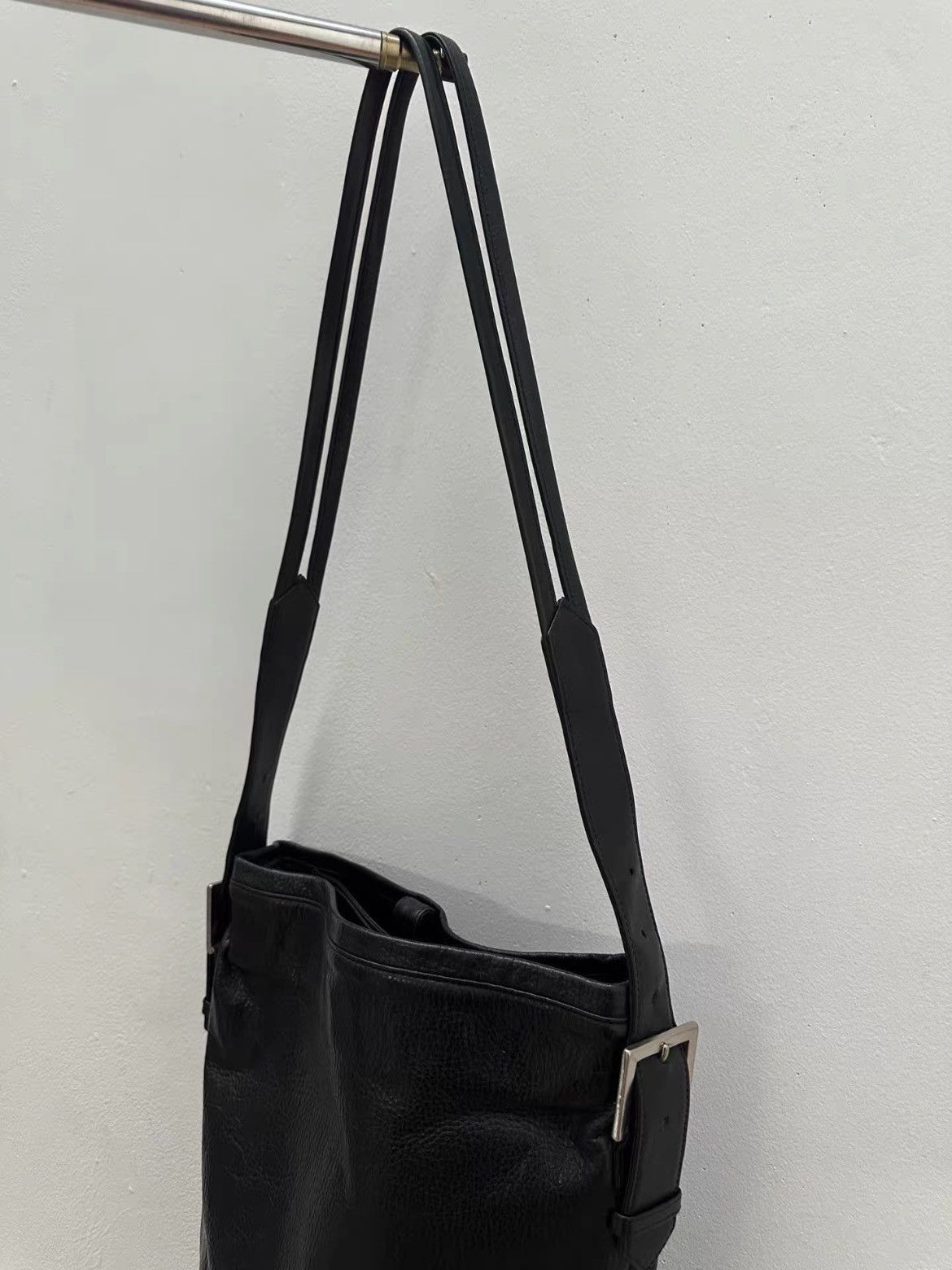 Yohji Yamamoto Yohji Yamamoto Double Belt Leather Tote Bag Size ONE SIZE - 4 Thumbnail
