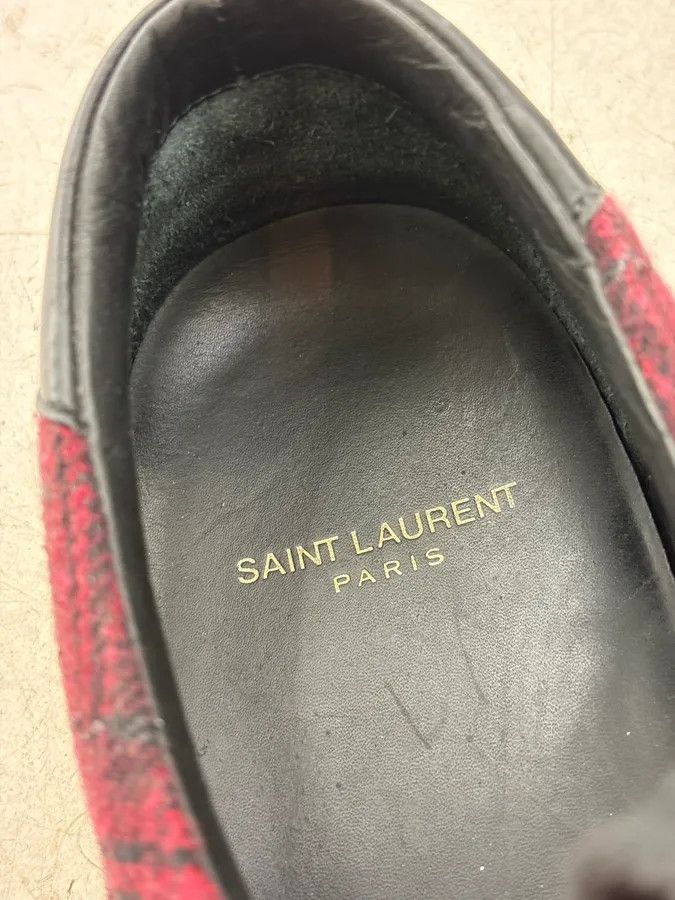 Saint Laurent Paris 2010s Saint Laurent Bordeaux Tartan Sneakers Size US 10 / EU 43 - 10 Thumbnail