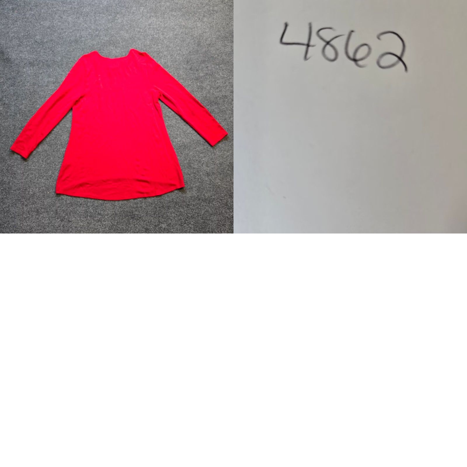 Vintage Chicos Blouse Shirt Women L Red Long Sleeve Tunic Jersey Knit Stretch Basic Casual Size L / US 10 / IT 46 - 8 Thumbnail