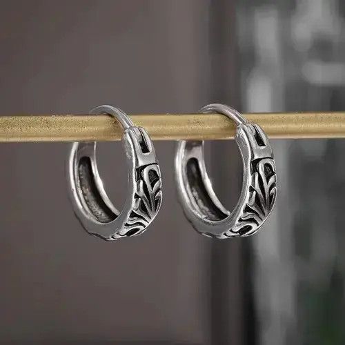 Other Retro Hypoallergenic Hoop Earring (1pairs） Size ONE SIZE - 1 Thumbnail