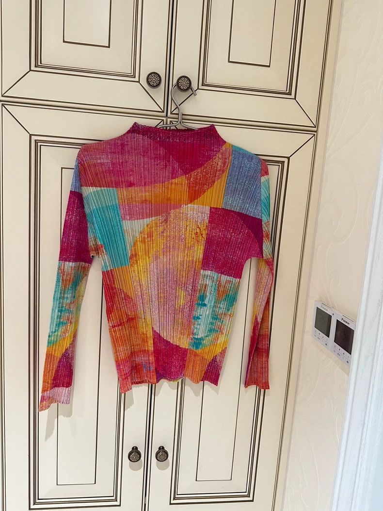 Issey Miyake Issey Miyake size:4 Pink ink semi-high neck top Size XS / US 0-2 / IT 36-38 - 3 Thumbnail