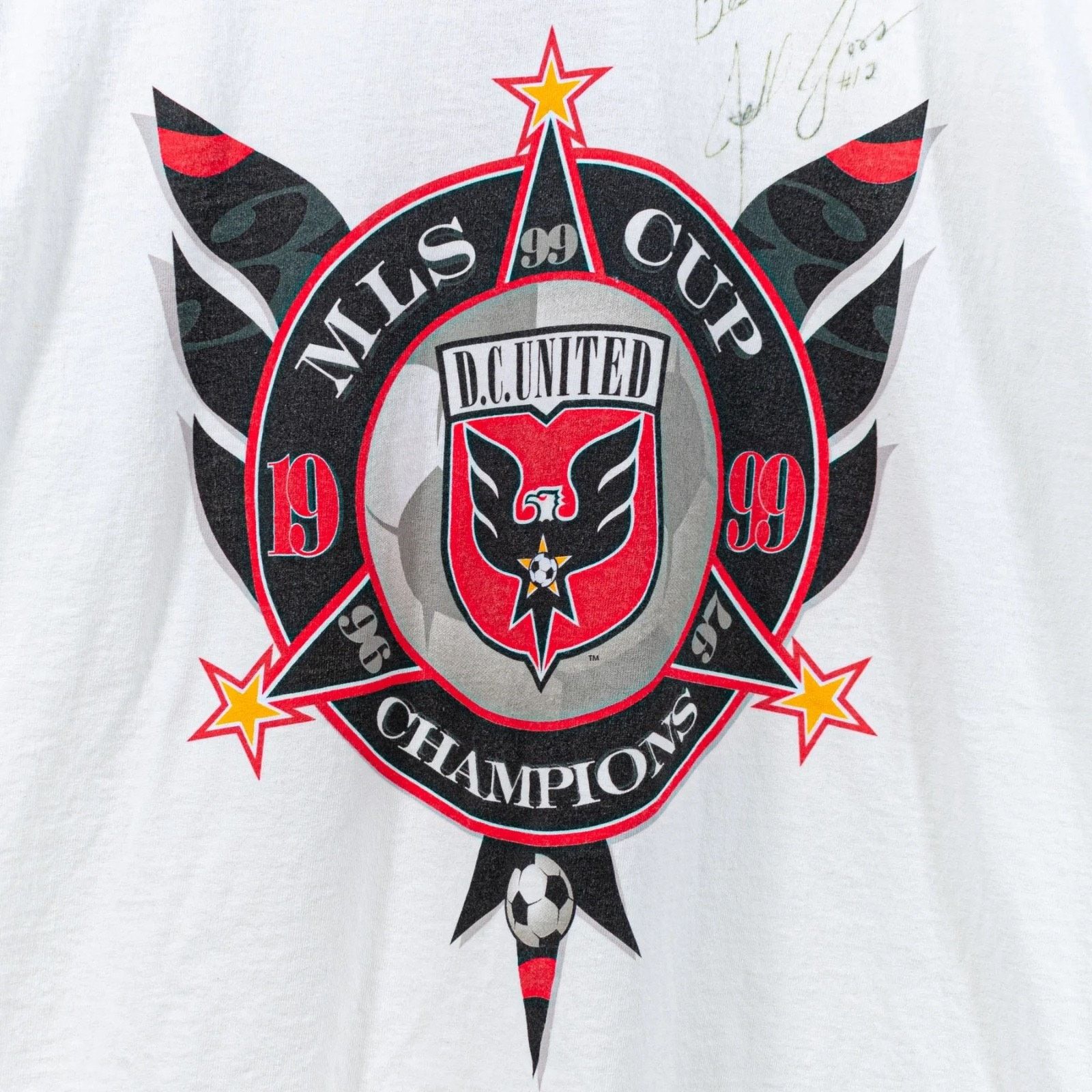 Adidas Jeff Agoos Signed DC United 99 MLS Cup Champs T-Shirt Adidas Size US S / EU 44-46 / 1 - 6 Thumbnail