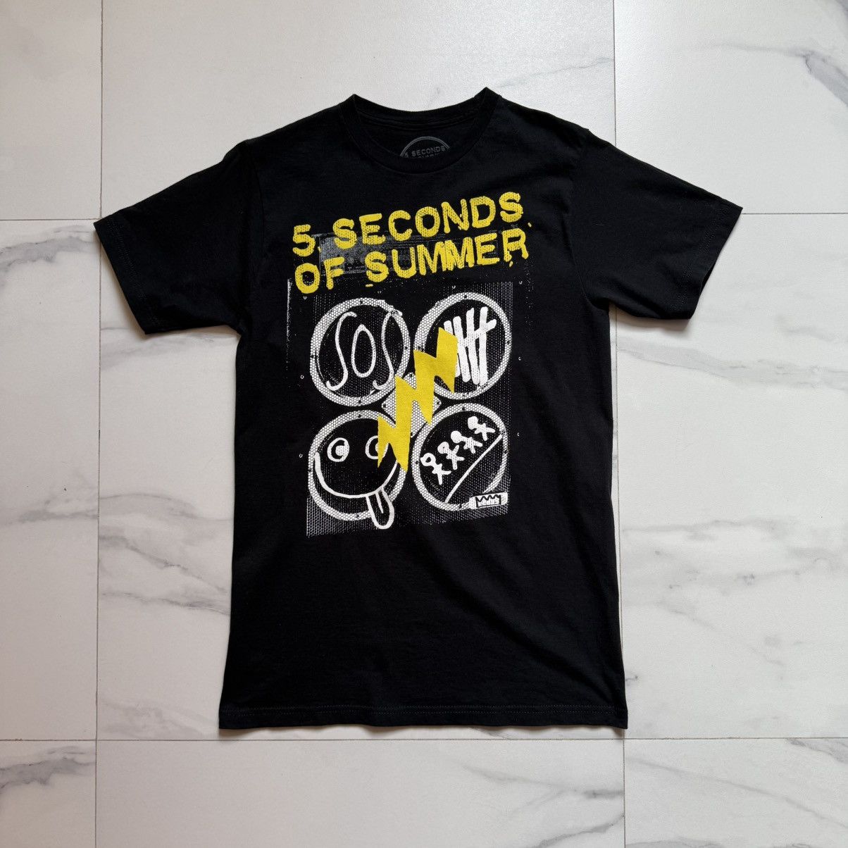 Band Tees 5 Seconds Of Summer Official 2014 Big Print T-Shirt Size US S / EU 44-46 / 1 - 2 Thumbnail