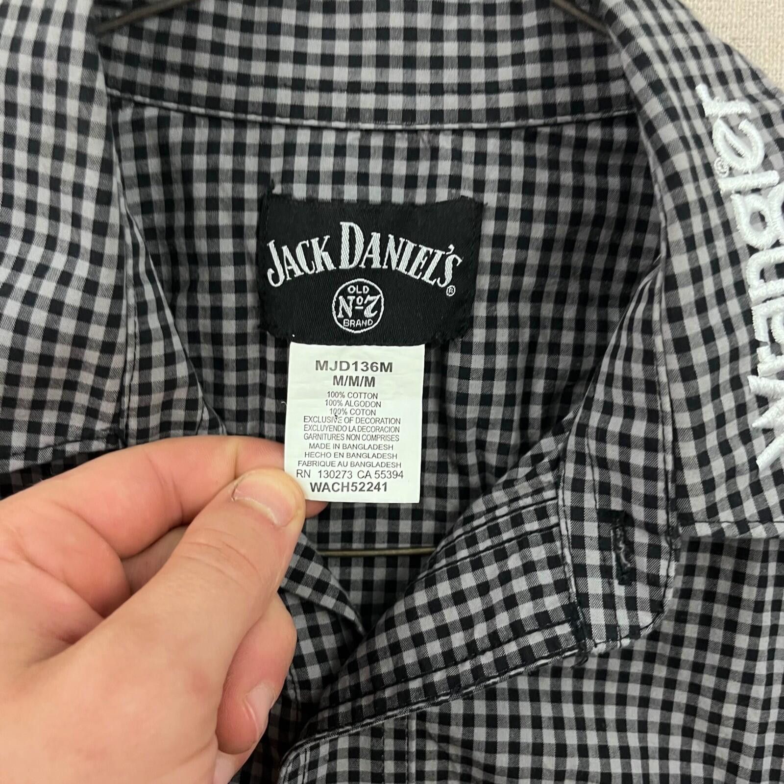 Other Wrangler Jack Daniels Western Snap Shirt Mens Medium Black W Size US M / EU 48-50 / 2 - 4 Thumbnail