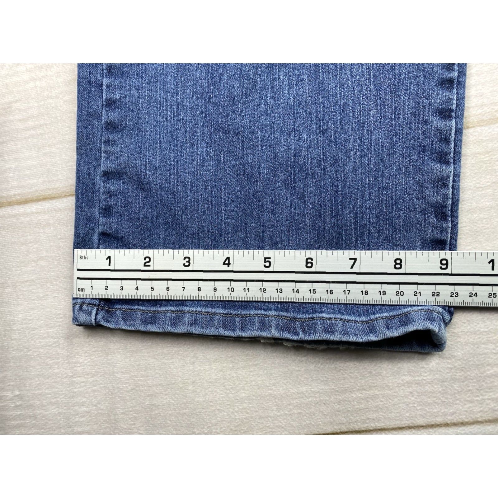Lee Lee Womens Jeans 14 Tall Relaxed Straight Leg High Rise Stretch Denim Size 36" / US 14 / IT 50 - 7 Thumbnail