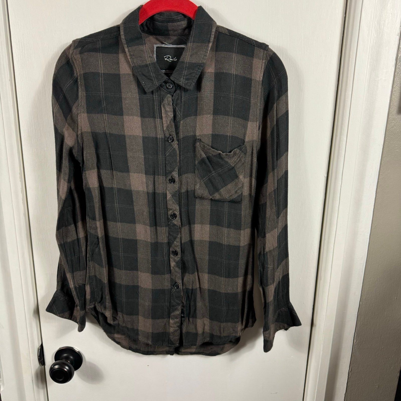Rails Rails Allison Plaid Shirt brown and black button up flannel Size XS / US 0-2 / IT 36-38 - 2 Thumbnail
