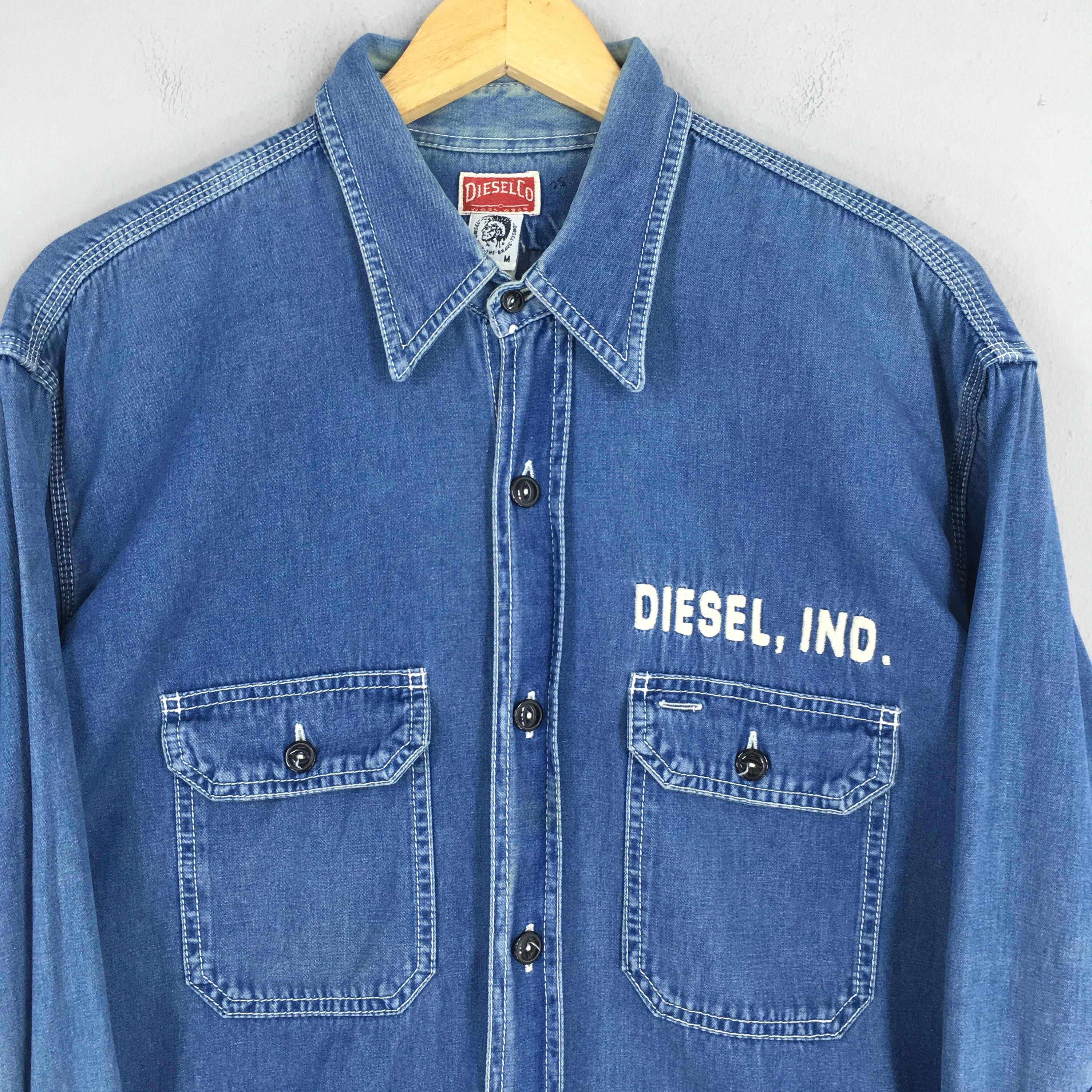 Diesel Vintage Diesel Workwear Denim Shirt Medium Size US M / EU 48-50 / 2 - 2 Thumbnail