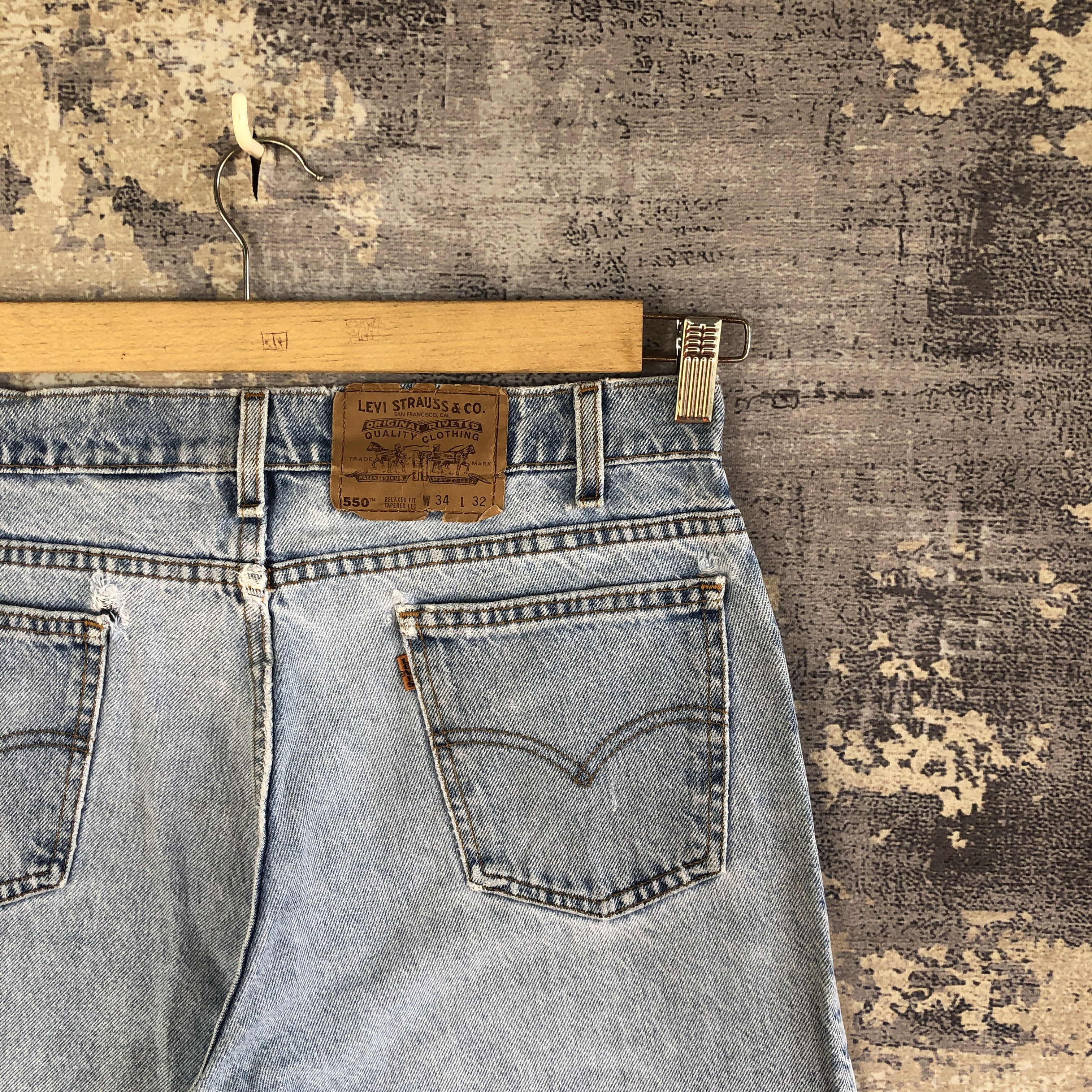 Levi's Vintage Levis Orange Tab Jeans Levis 550 Light Wash Denim Size US 32 / EU 48 - 5 Thumbnail