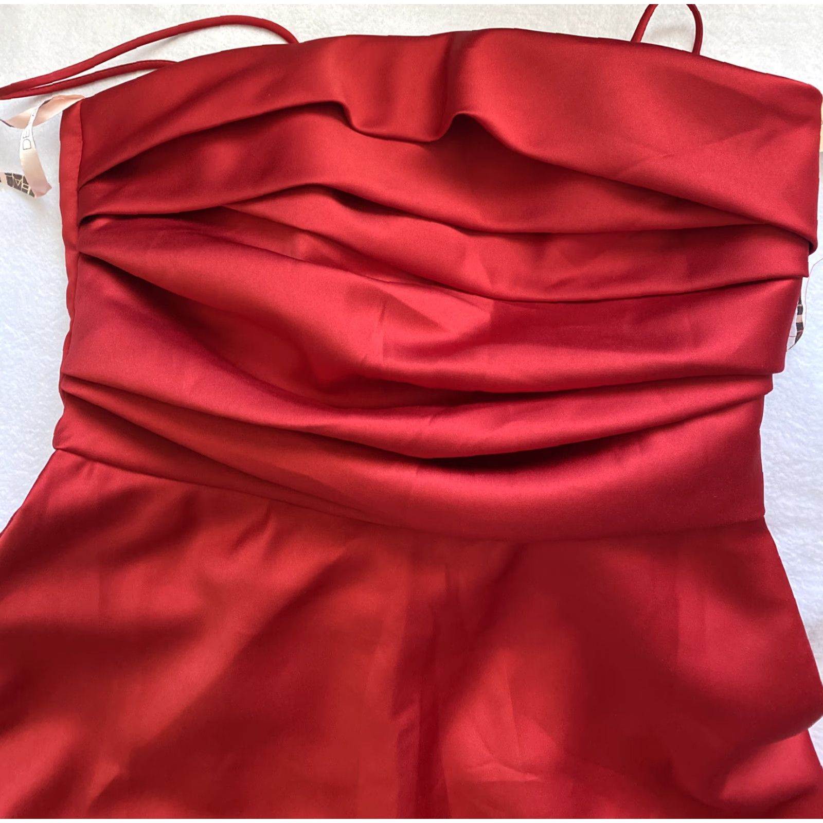Vintage DeLaru by Sheila Yen Dress Sz 7/8 Red Long Formal Bridesmaid Prom / 21-29 Size ONE SIZE - 7 Thumbnail