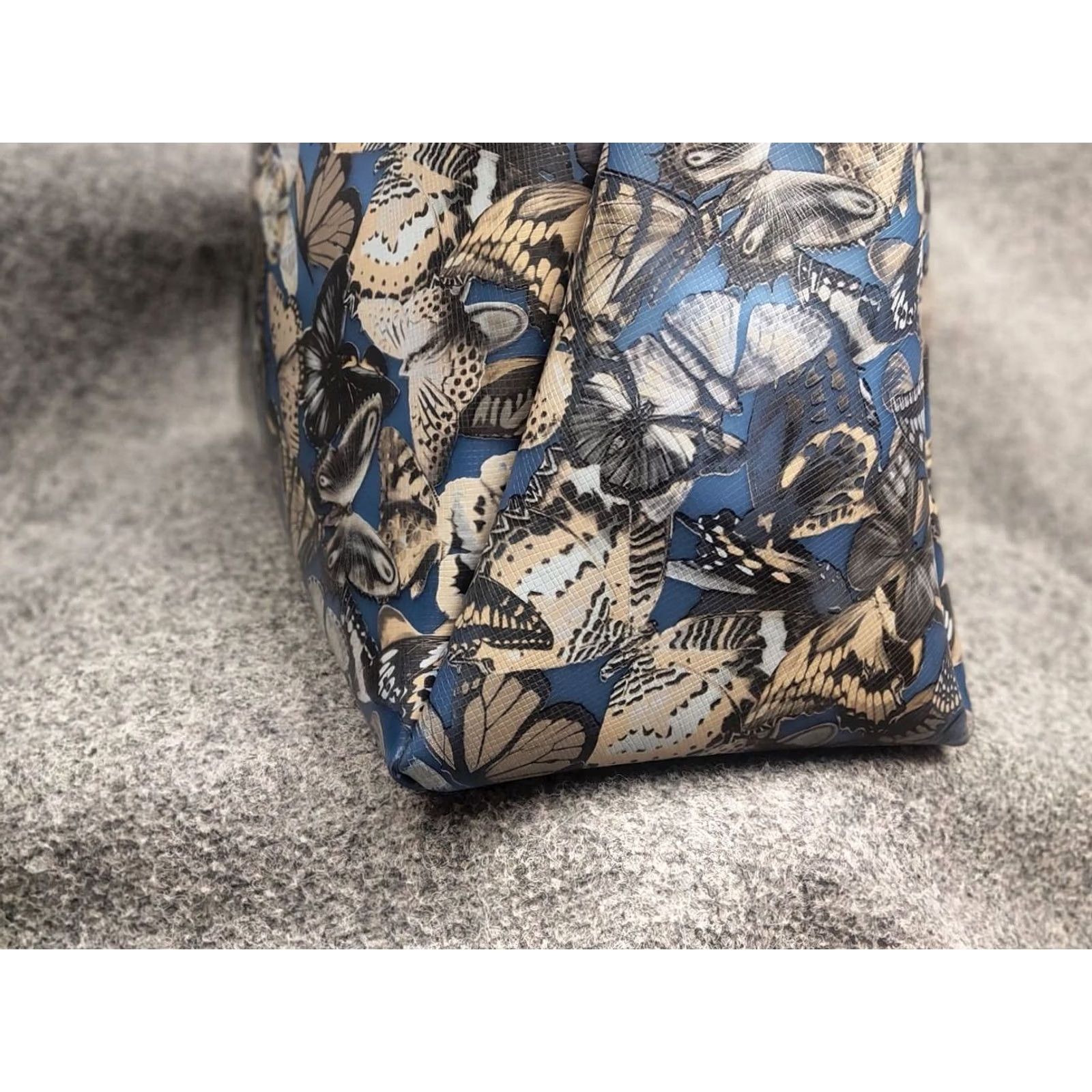 Gianni Chiarini Gianni Chiarini Italy Designer Handbag Shoulder Bag Blue Logo Butterfly - Medium - PVC Lining - PVC Exterior - Blue Hardware - Rayon - Women's Bag Size ONE SIZE - 7 Thumbnail