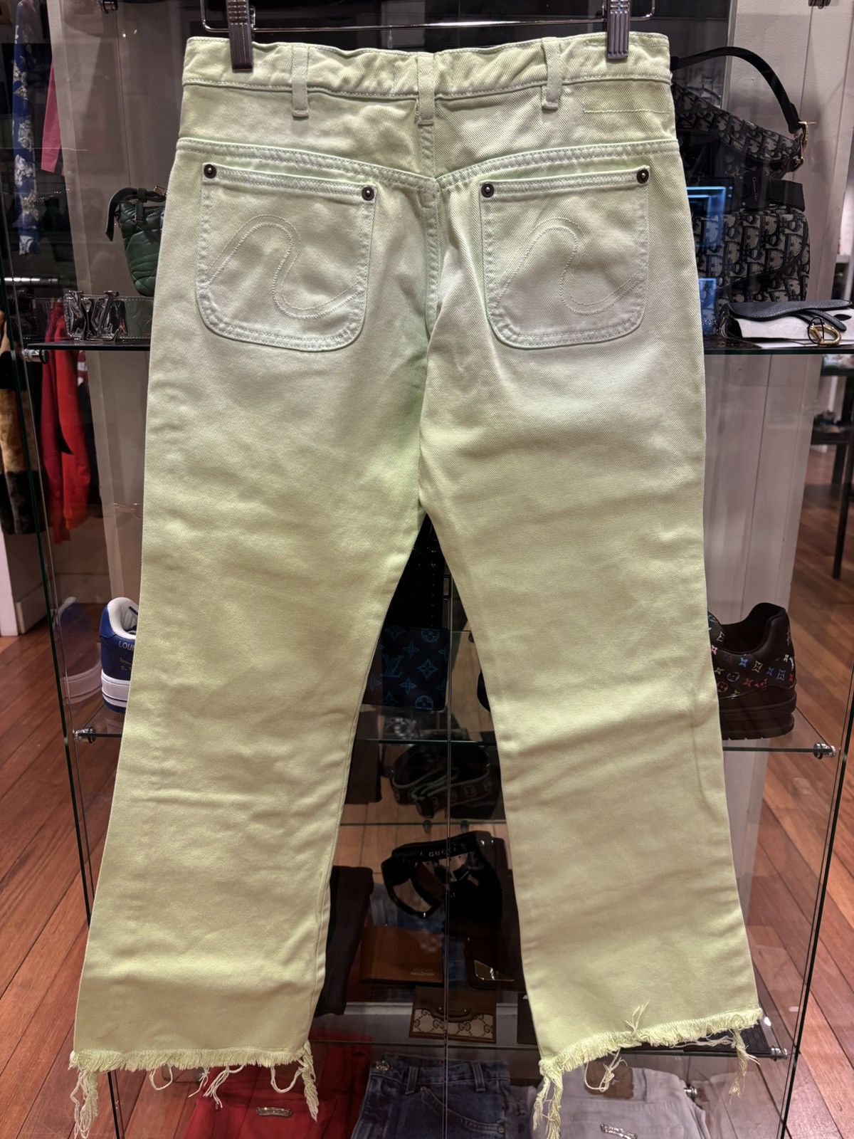 ERL ERL Green Star Patch Denim Size US 29 - 2 Thumbnail