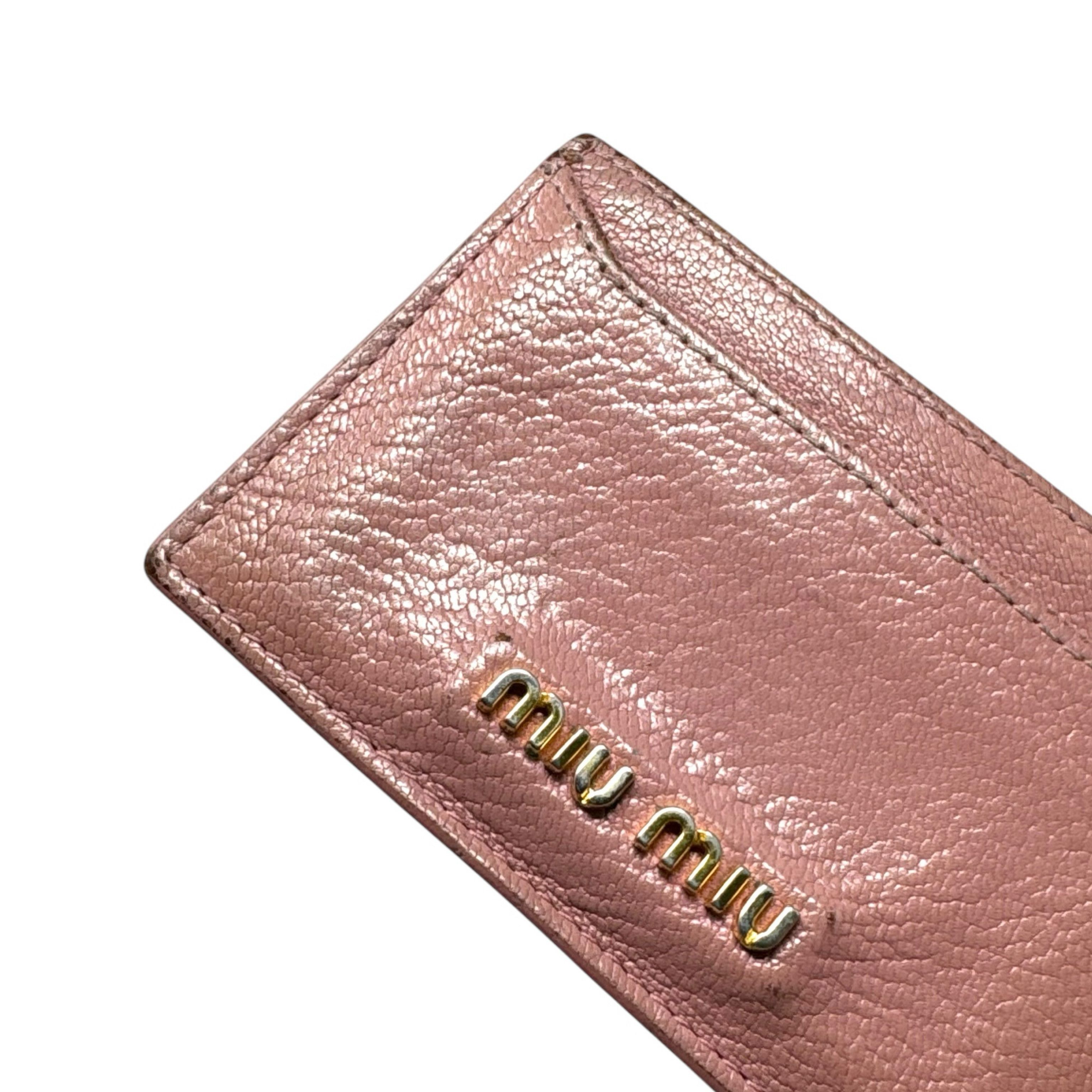 Miu Miu Miu Miu Leather Card Holder Size ONE SIZE - 4 Thumbnail