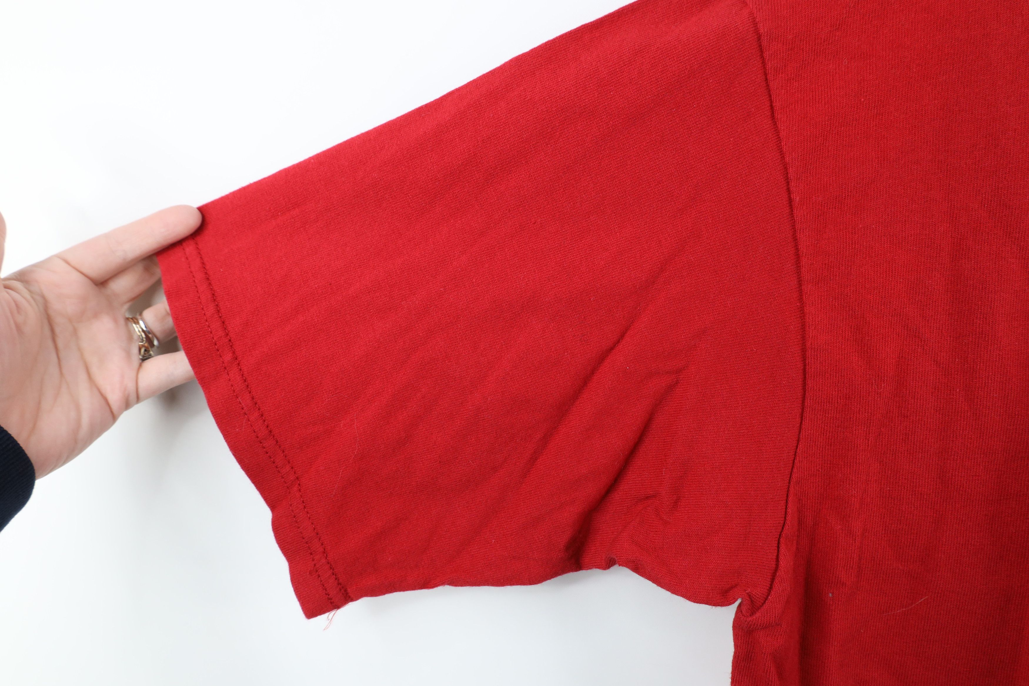 Champion × Vintage Vintage 90s Champion Faded Spell Out Jersey Knit T-Shirt Red Size US L / EU 52-54 / 3 - 9 Thumbnail