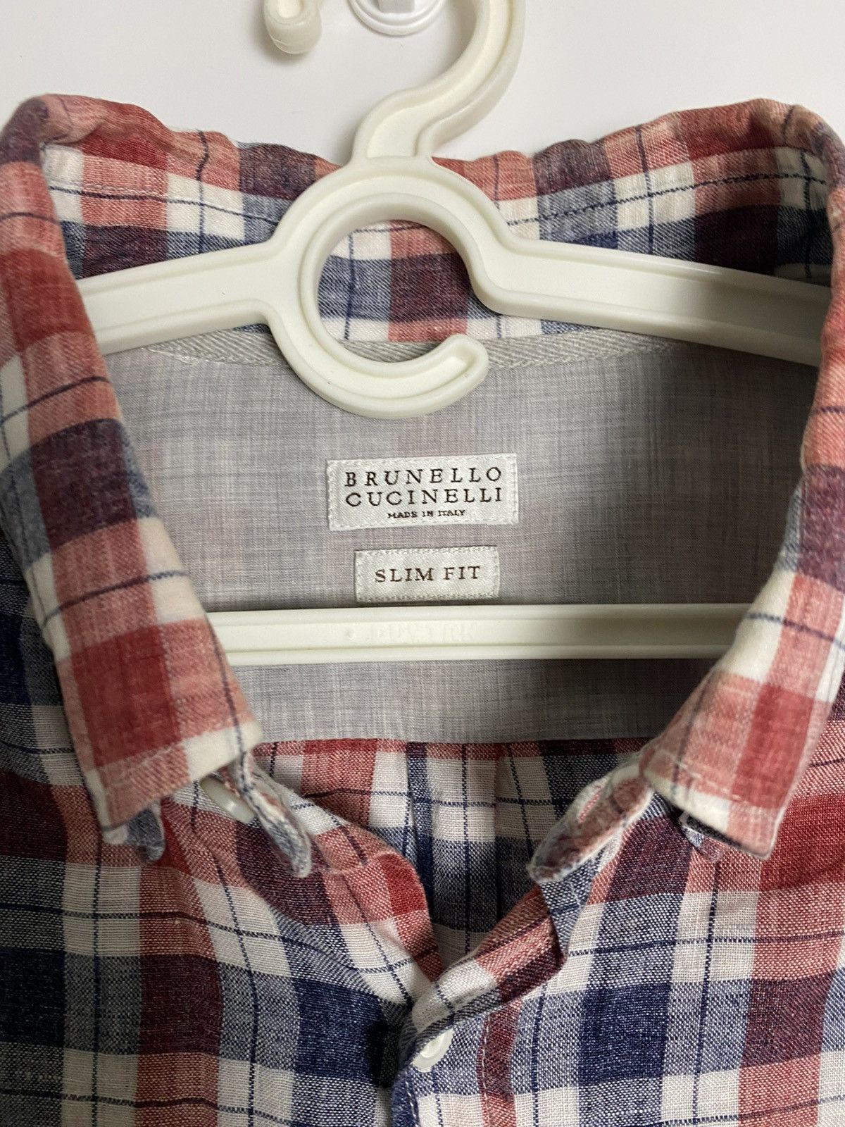 Brunello Cucinelli Brunello Cucinelli Linen Plaid Shirt Size US L / EU 52-54 / 3 - 2 Thumbnail