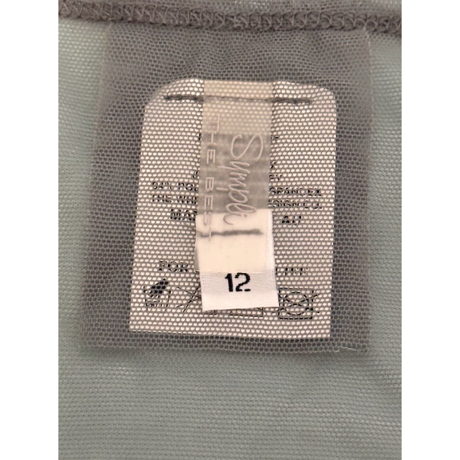 Vintage SYMPLI Mist Tank Lace Bottom Gray 12 Women Sleeveless NWT Tank Top Casual Sheer Nylon Spandex Canada Size 34" / US 12 / IT 48 - 6 Thumbnail
