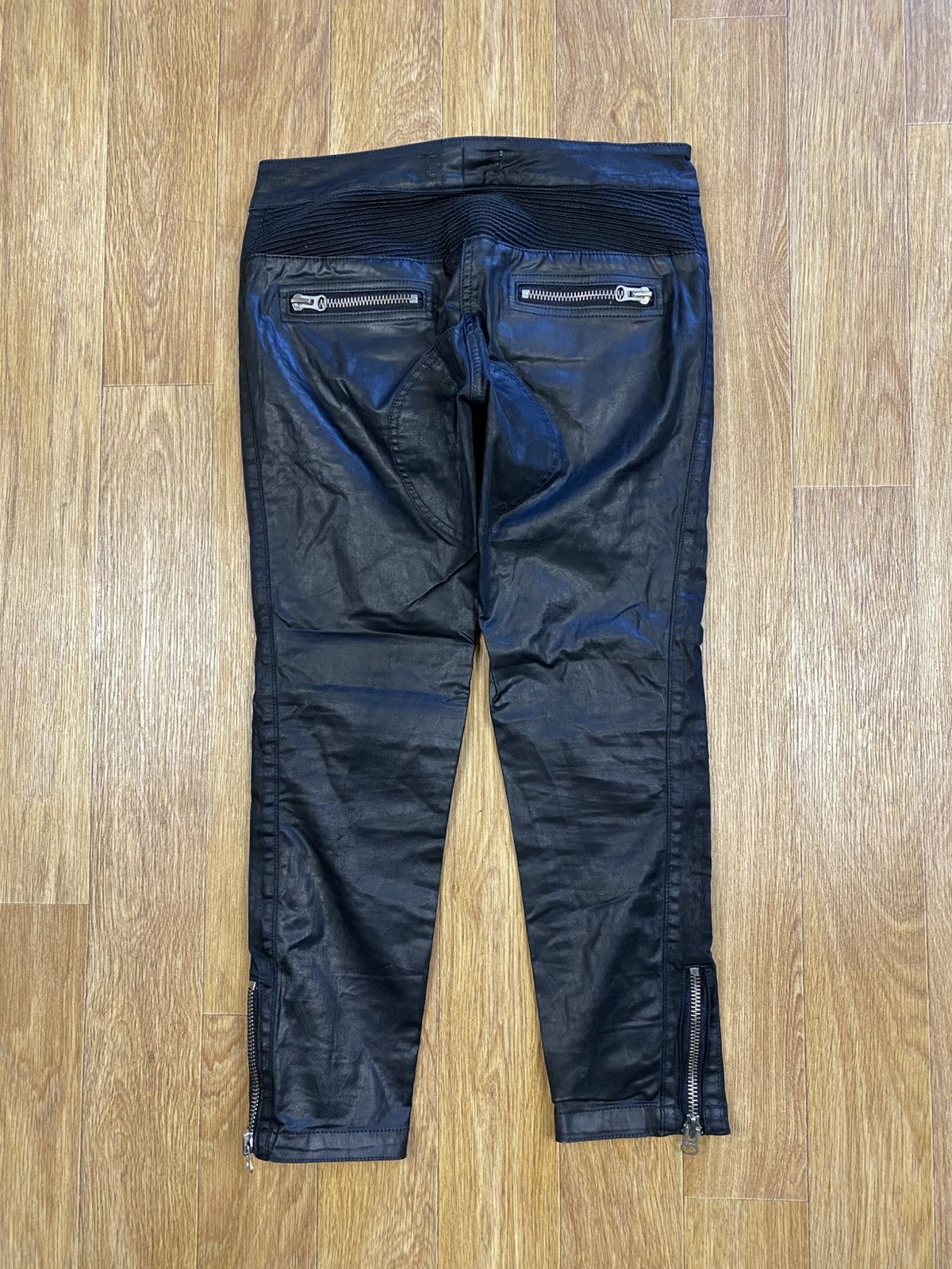H&M × Isabel Marant Isabel Marant Pour for H&M Black Waxed Biker Pants size US 6 Size 28" / US 6 / IT 42 - 5 Thumbnail