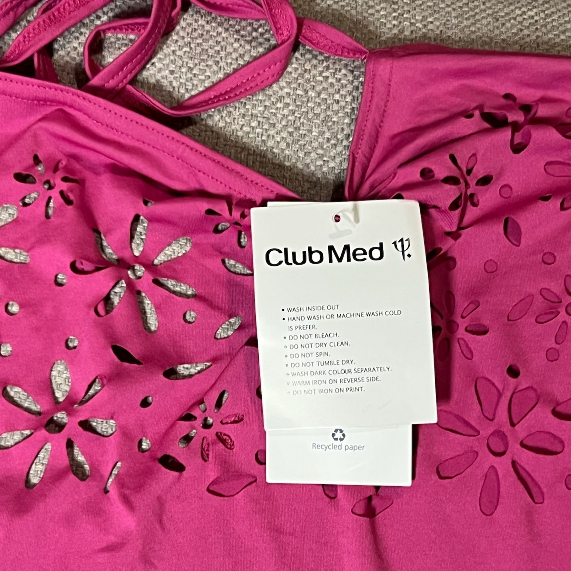 Other Club Med Ligne Non 88 Dress #23 Hot Pink Laser-Cut Floral De Size S / US 4 / IT 40 - 4 Thumbnail