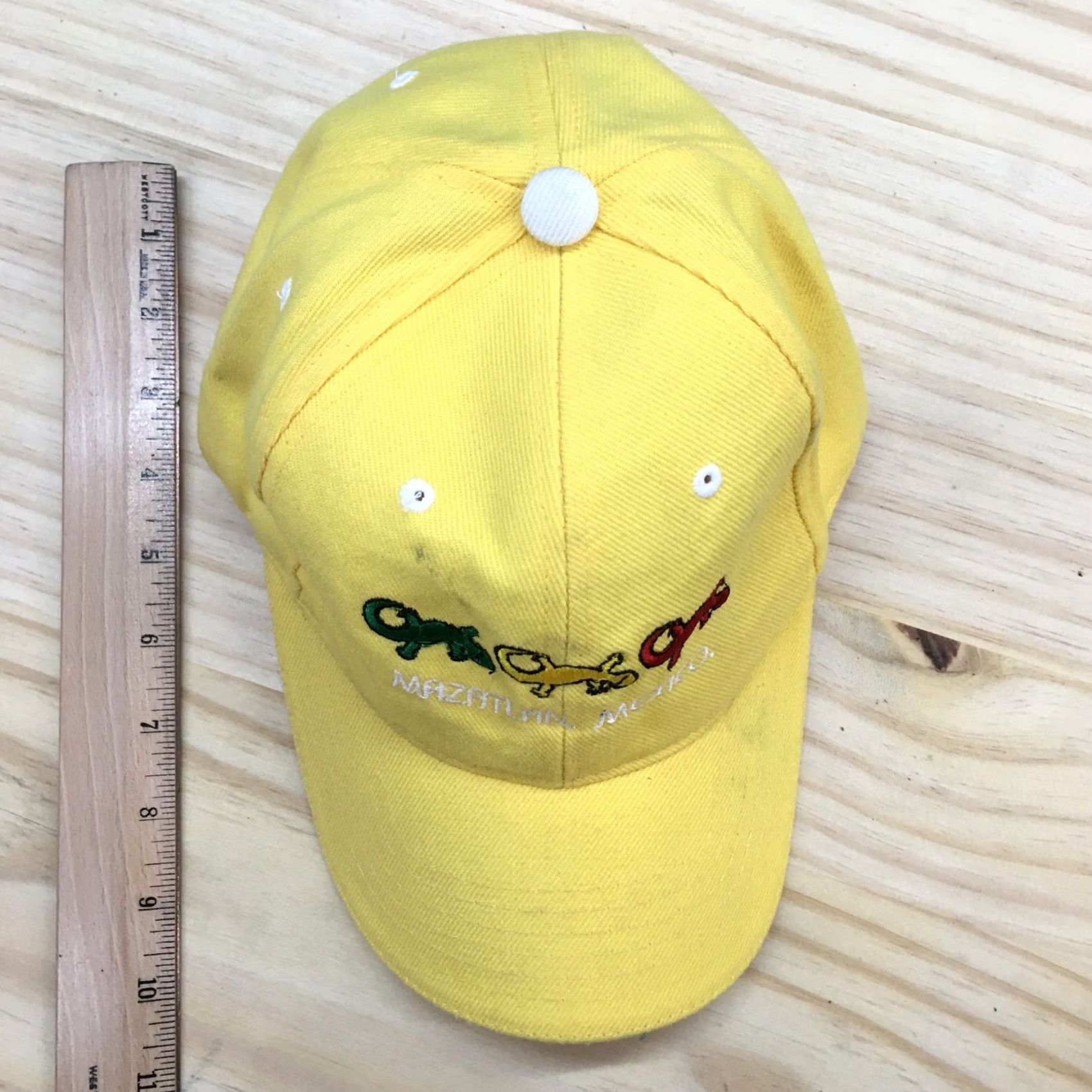 Vintage Mazatlan Mexico Baseball Cap Hat Mens One Size Yellow Adjustable Embroidered Size ONE SIZE - 3 Thumbnail
