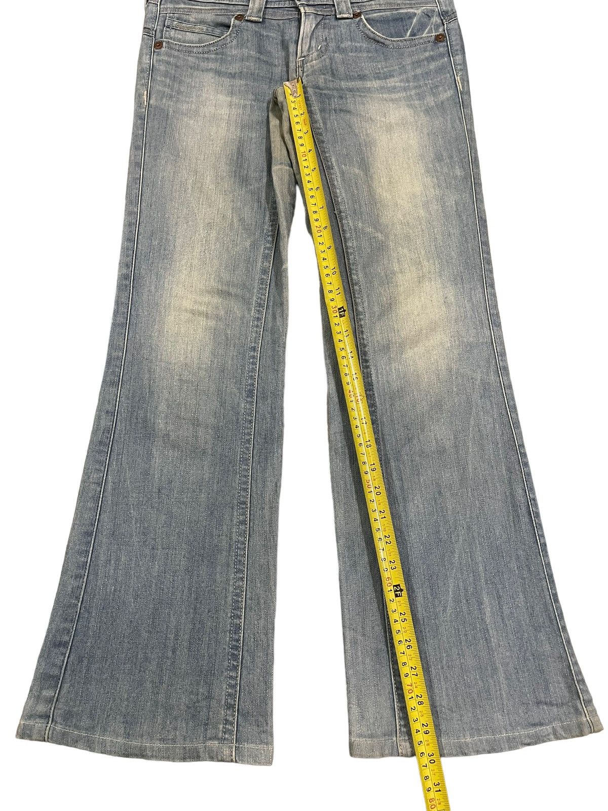14th Addiction Vintage Japanese Brand Blue Wash Style Flare Jeans Size US 30 / EU 46 - 11 Thumbnail