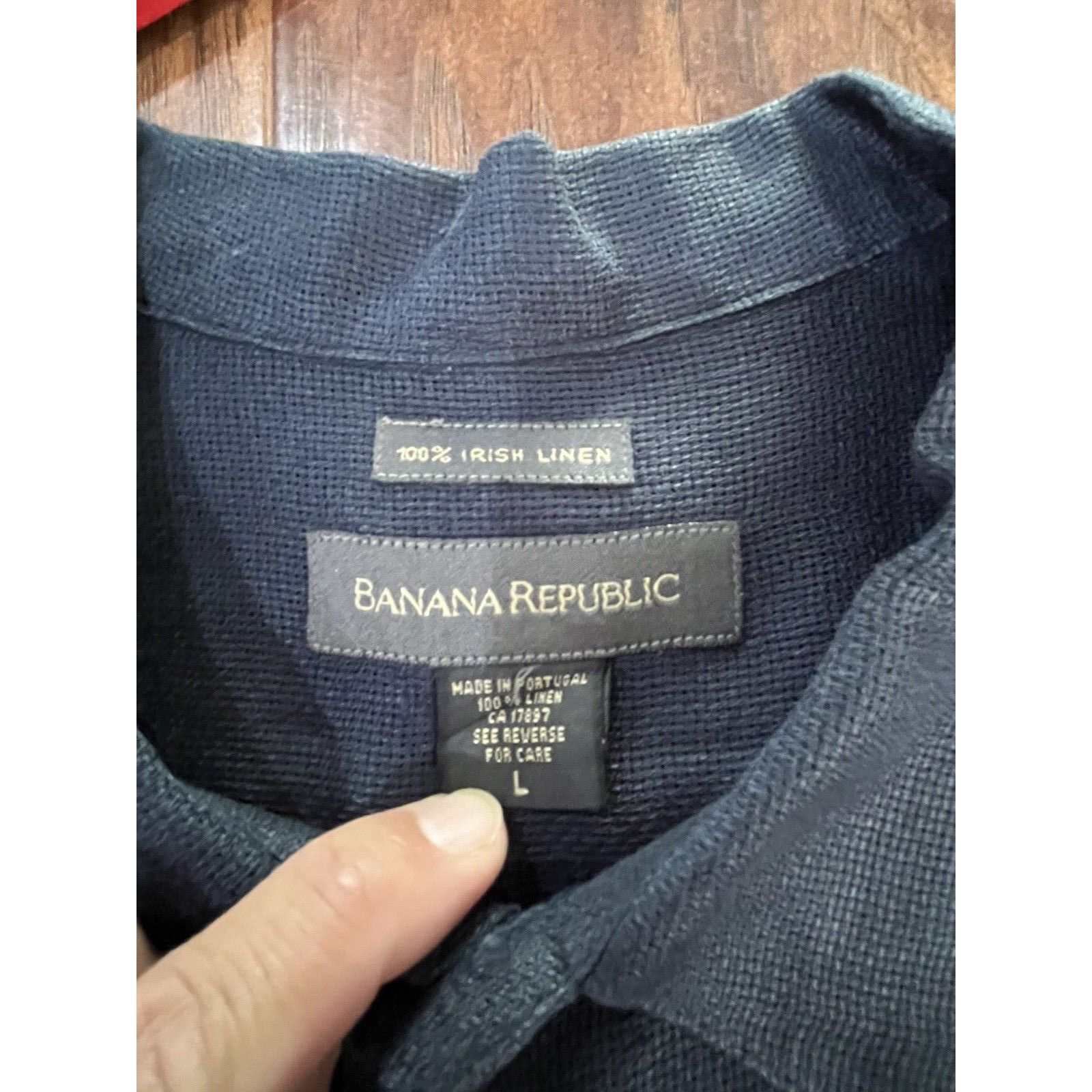 Banana Republic Banana Republic Linen Shirt Mens L Blue Irish Linen Button Size US L / EU 52-54 / 3 - 6 Thumbnail