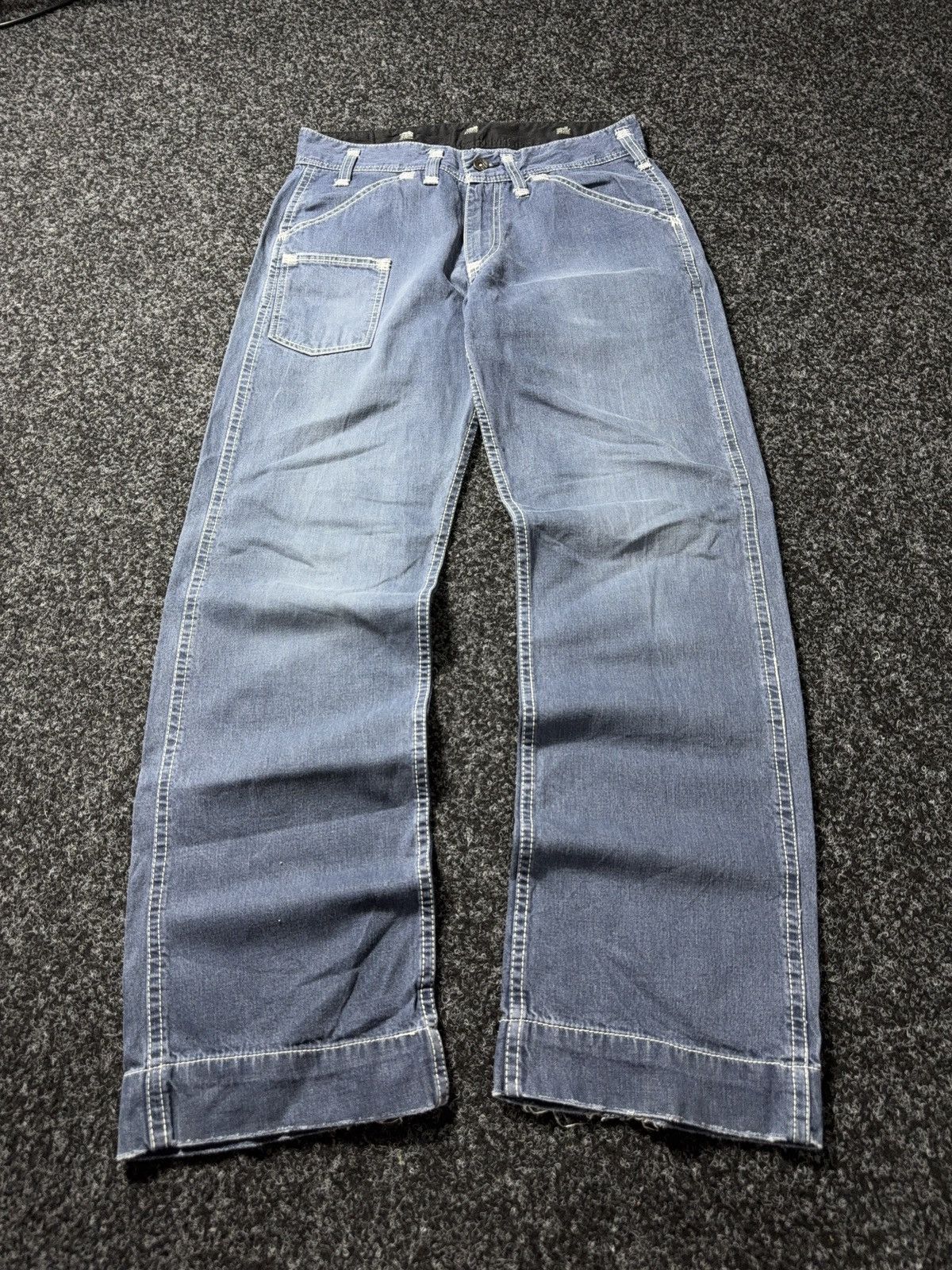 Levi's 00s Vintage Levi’s 880 Baggy Workwear Light Wash Denim Jeans Size US 31 - 1 Thumbnail